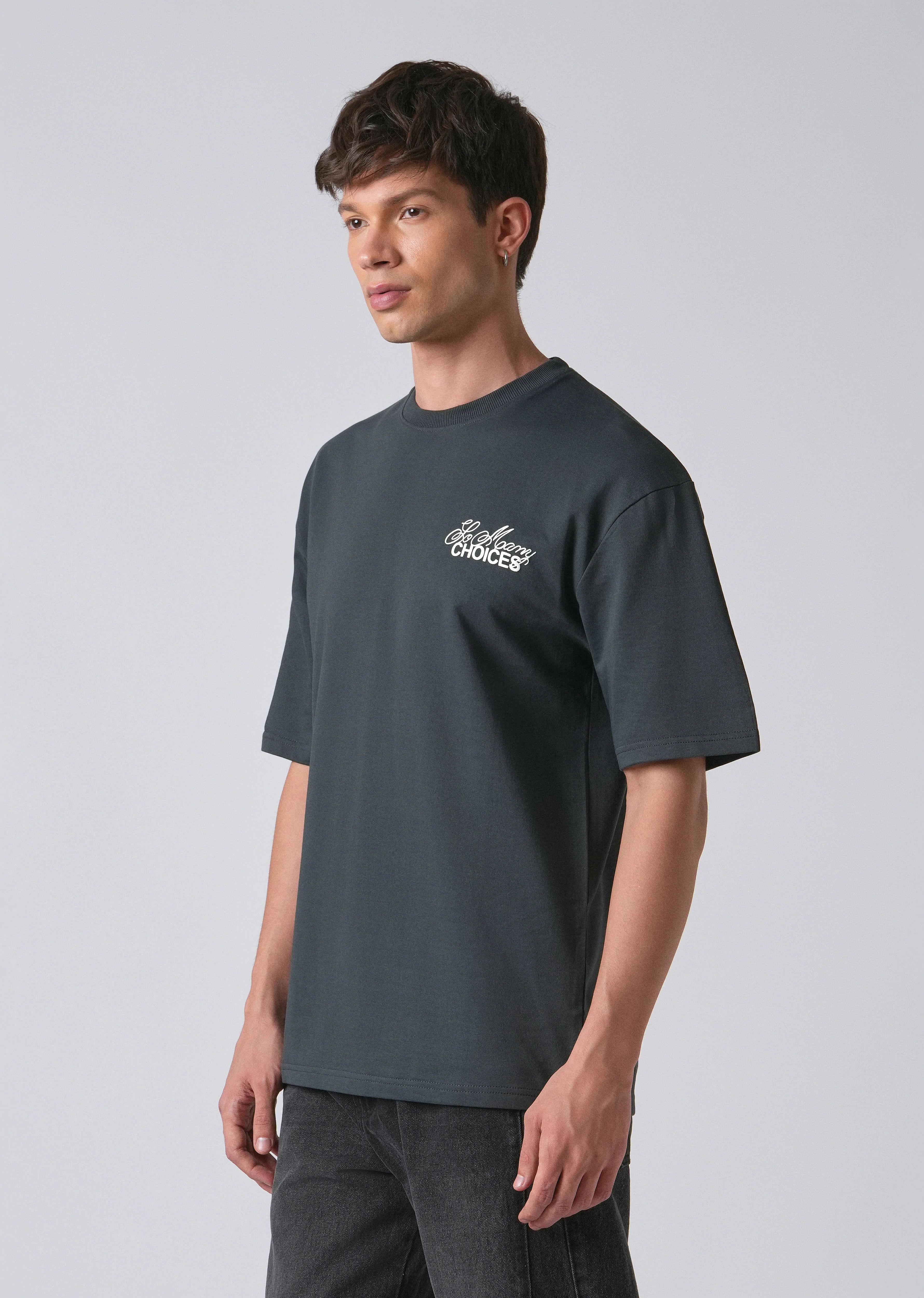 Dark Gray Oversized T-shirt - Image 4