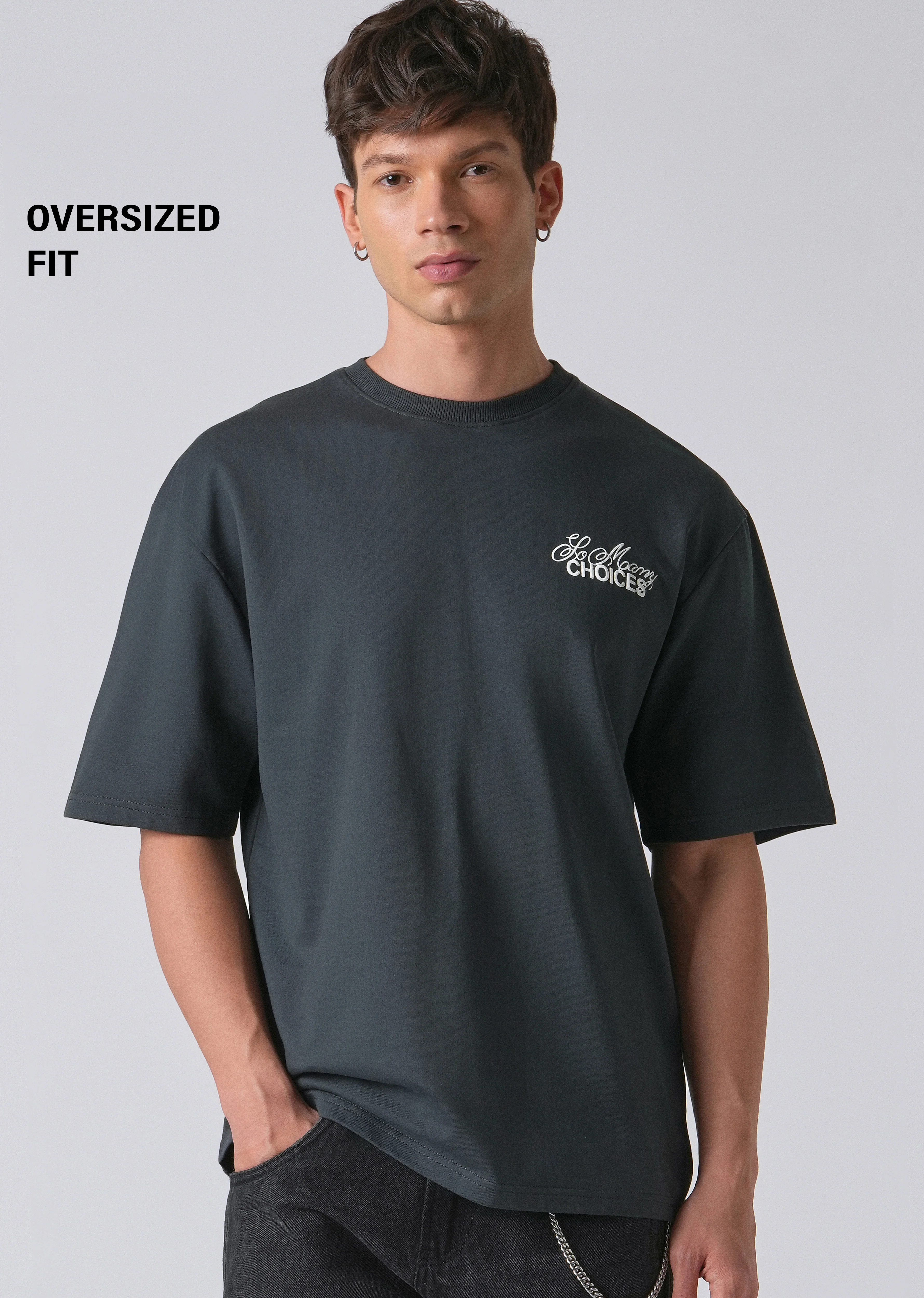 Dark Gray Oversized T-shirt - Image 7