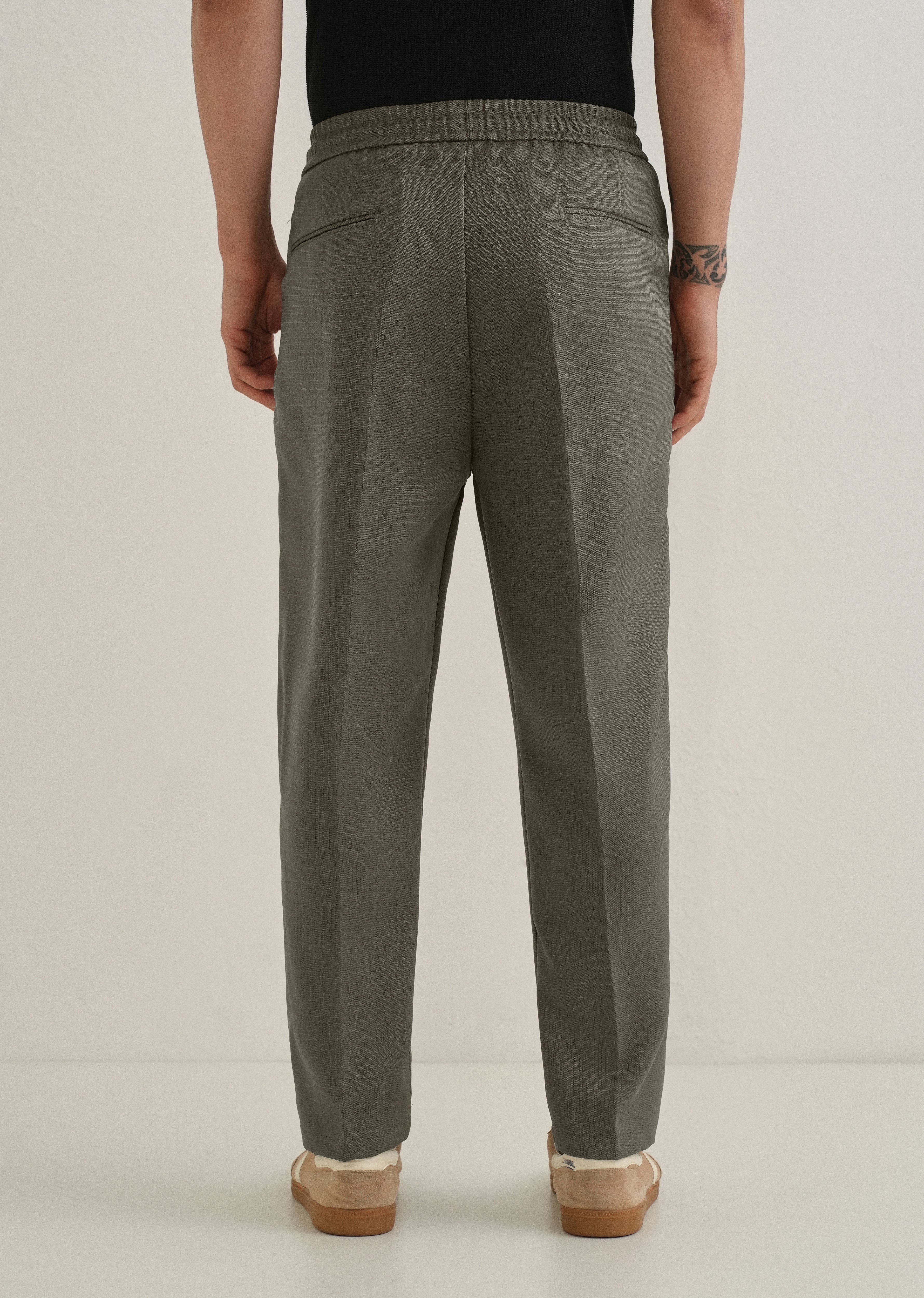 Dark Green Pleated Korean Pant - Image 2