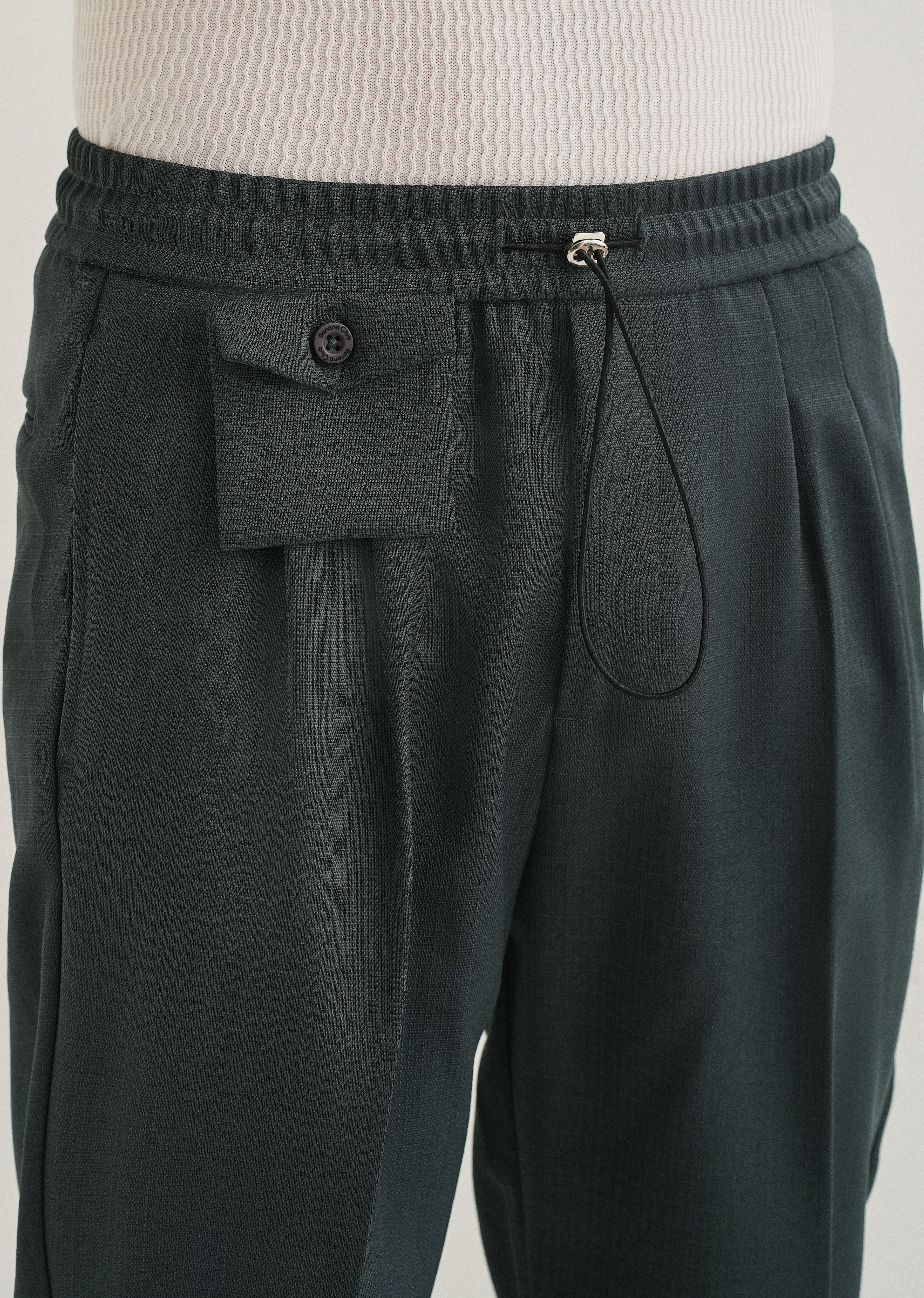 Dark Grey Pleated Korean Pant - Image 5