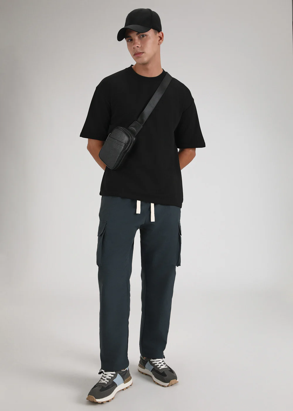 Dark Grey Relaxed Fit Cargo Pant - Image 7