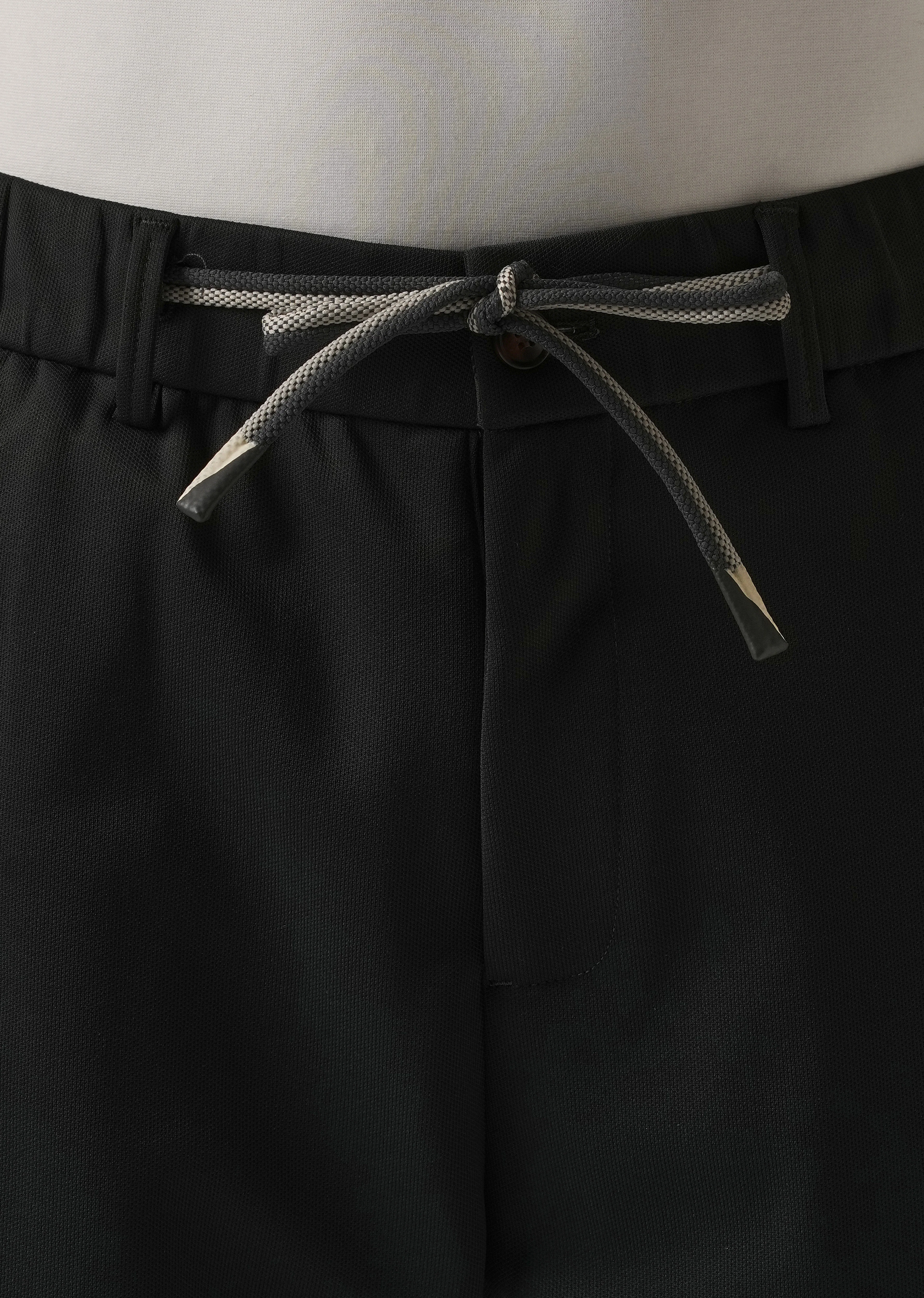 Dark Grey Textured Stretch Pant - Image 5