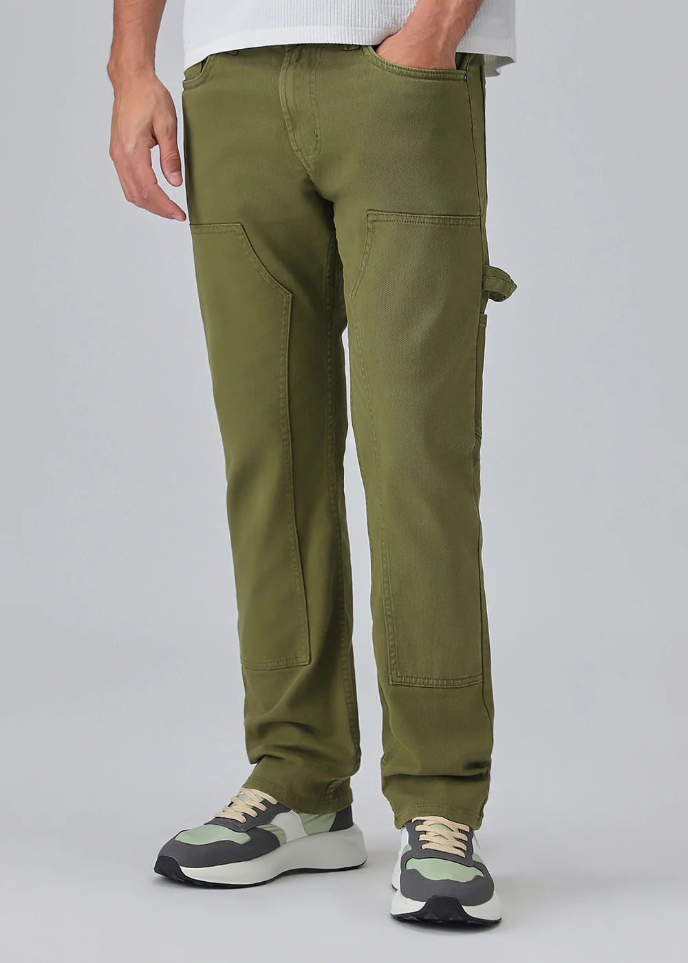 Dark Olive Green Cargo Denim - Image 7