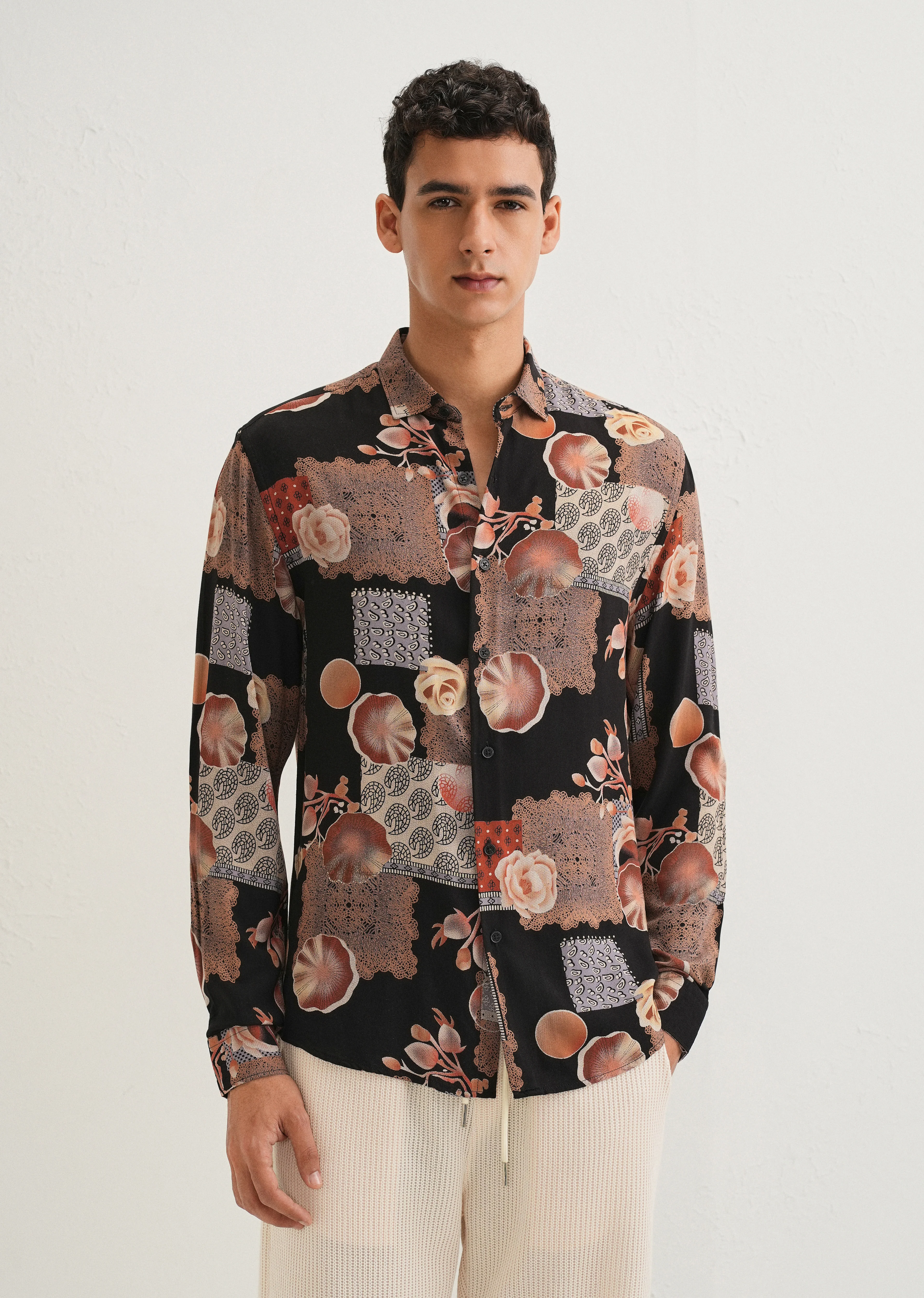 Dark Orange Feather Shirt - Image 3