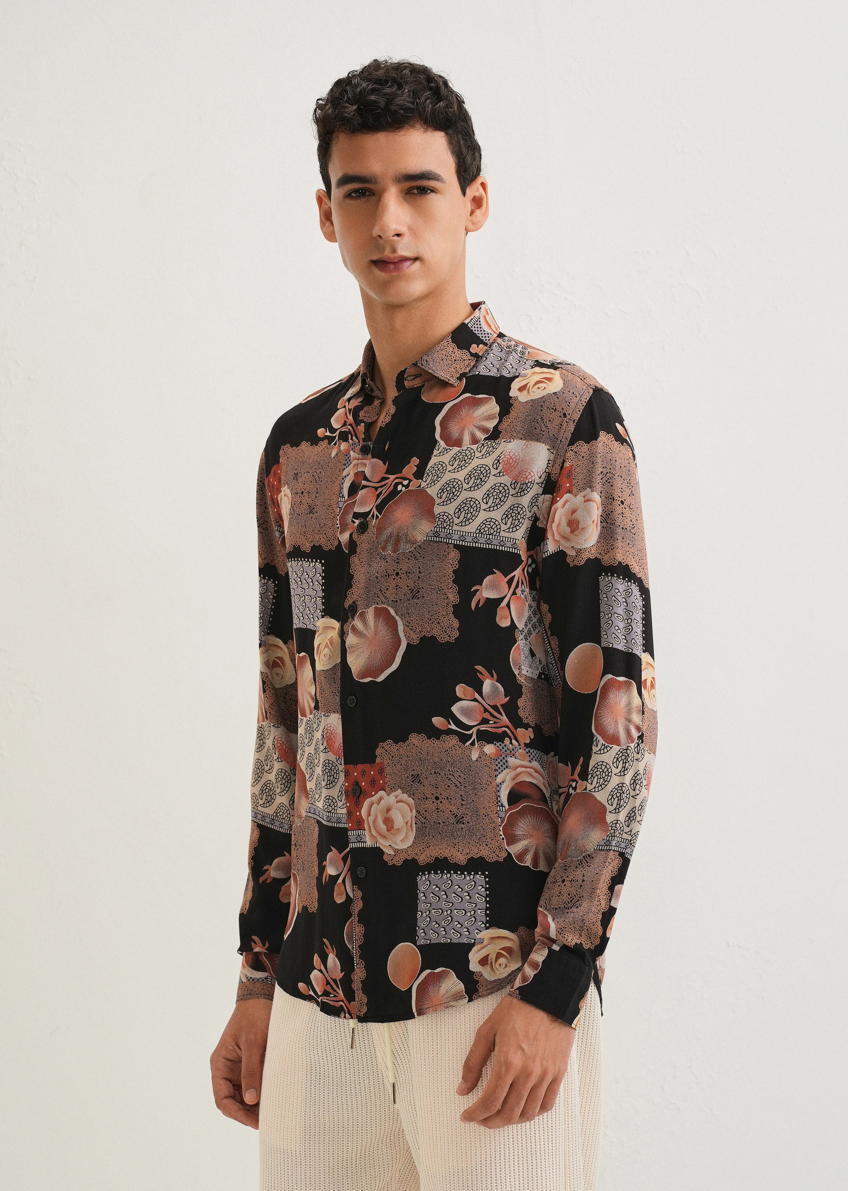 Dark Orange Feather Shirt - Image 4