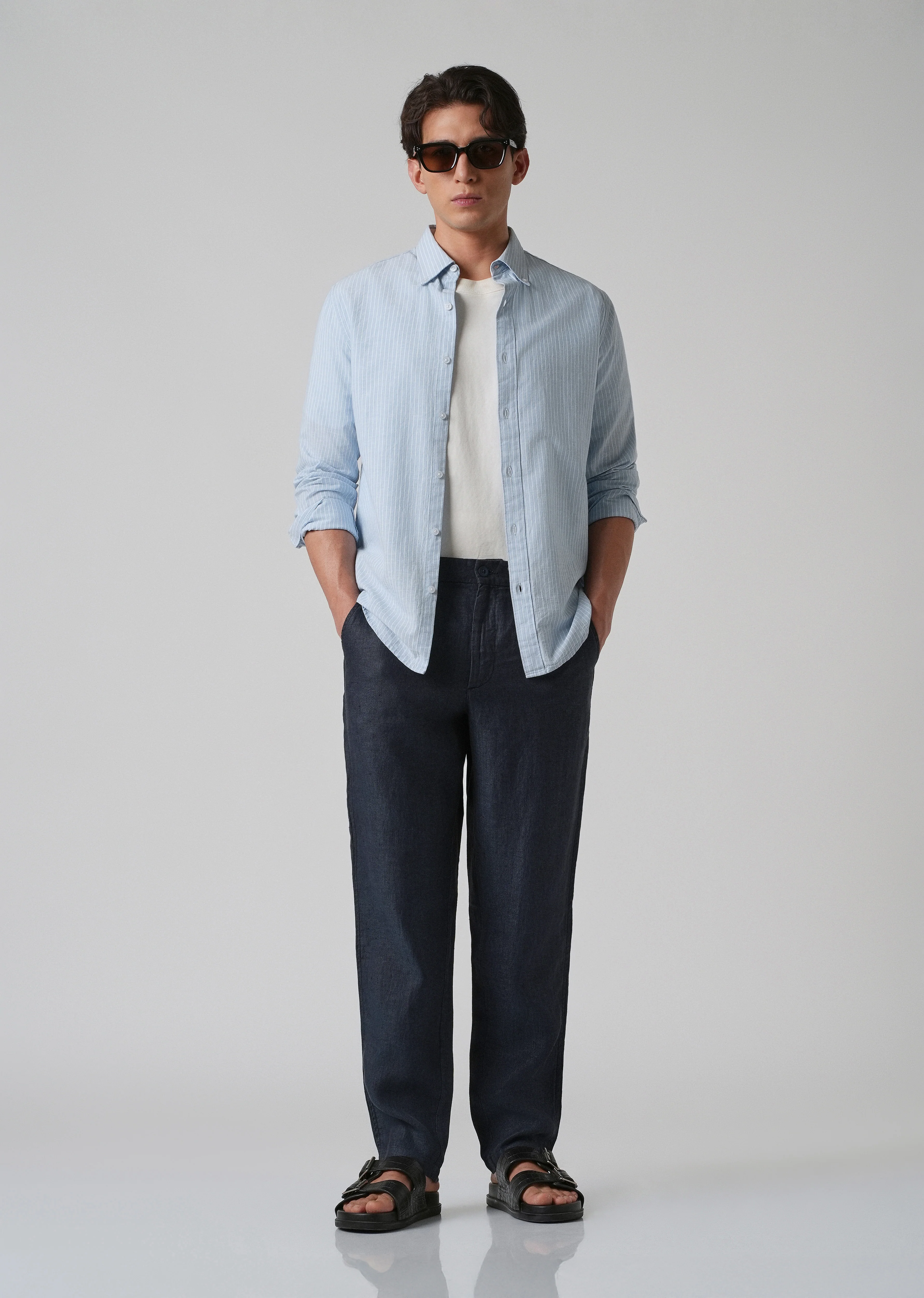 Deep Blue Linen Pant - Image 6