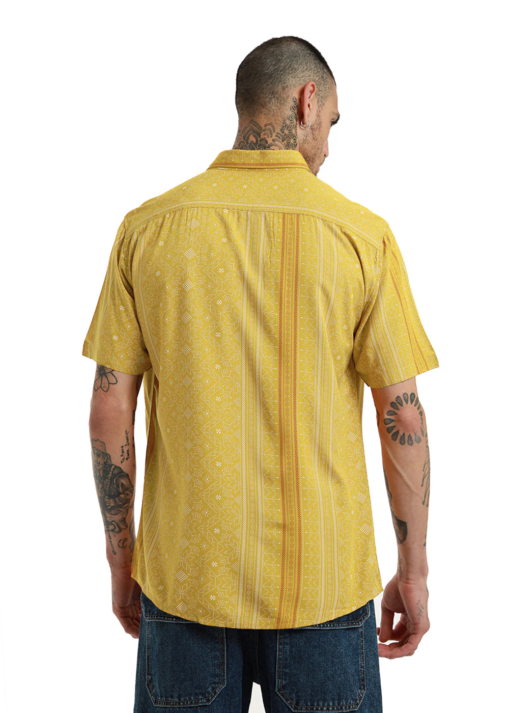 Dot & Dash Print Half Sleeve Shirt - Image 5