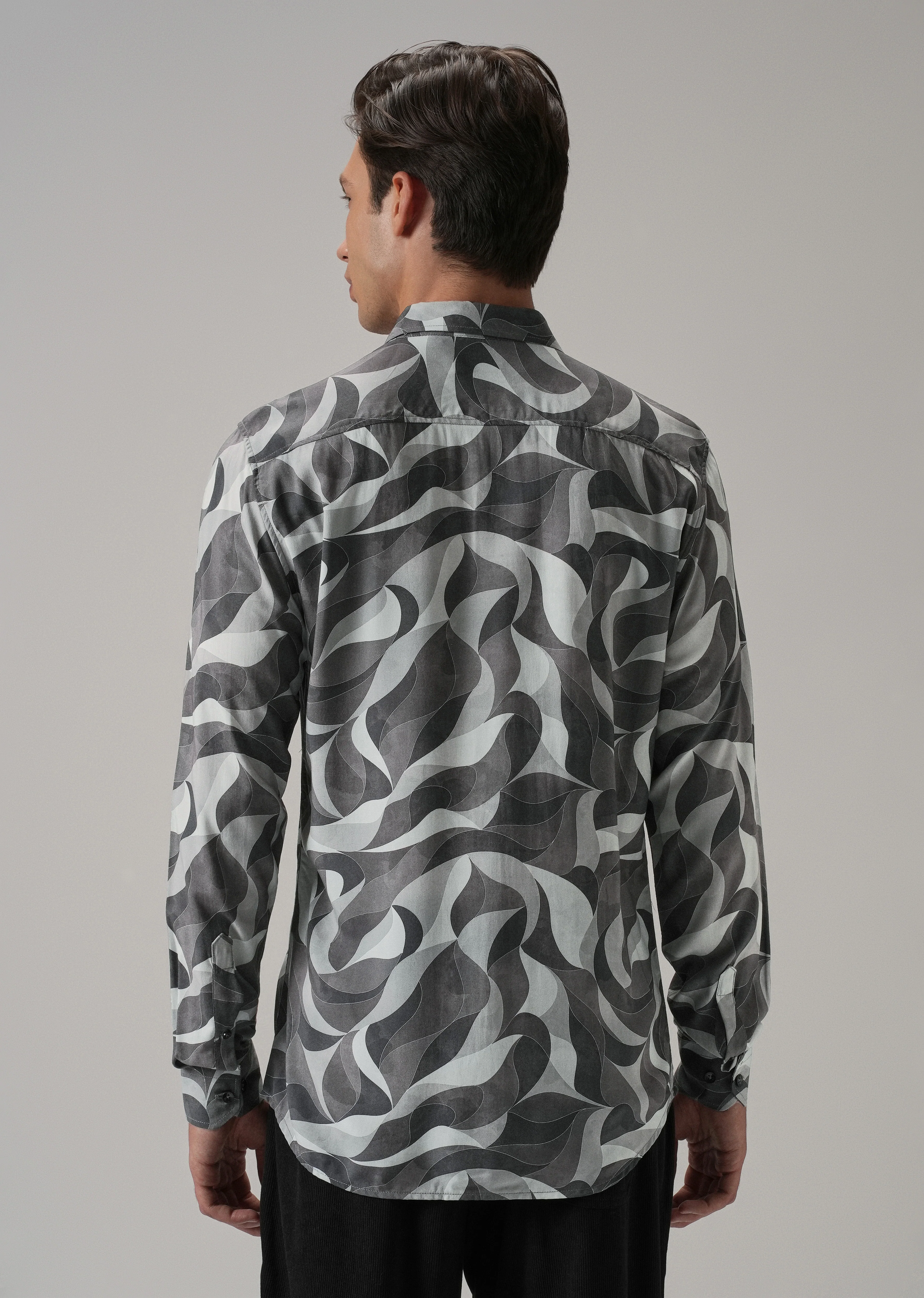 Dusky Violet Swirl Printed Shirt - Image 2