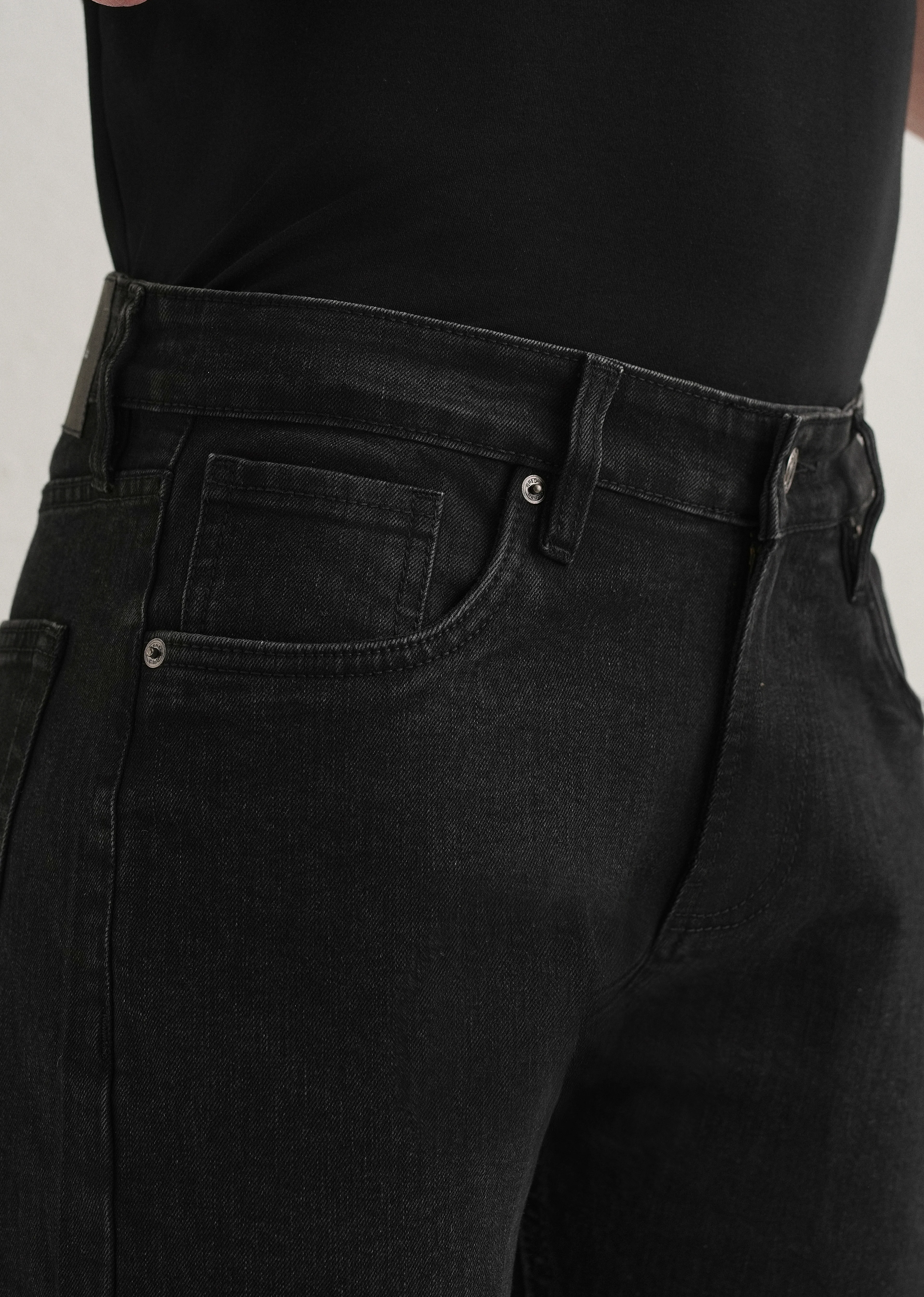 Ebony Black Straight Fit Denim - Image 5