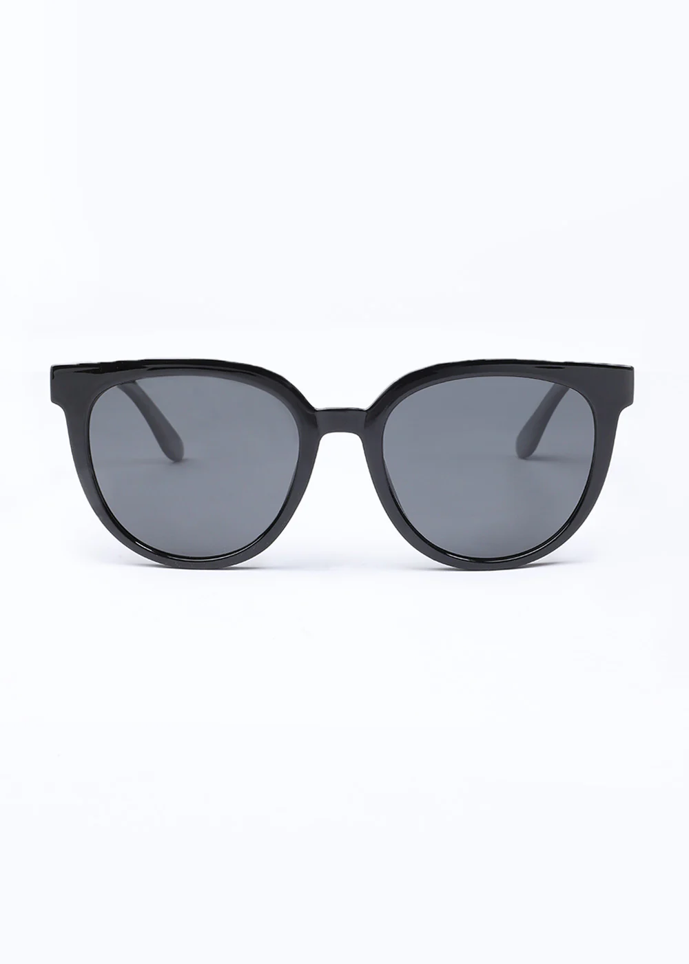 Ebony Black Unisex Oval Sunglasses - Image 2