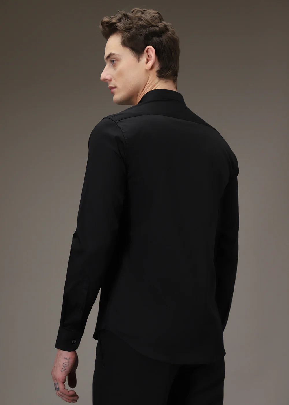 Embellished Black Designer Shirt - Image 3