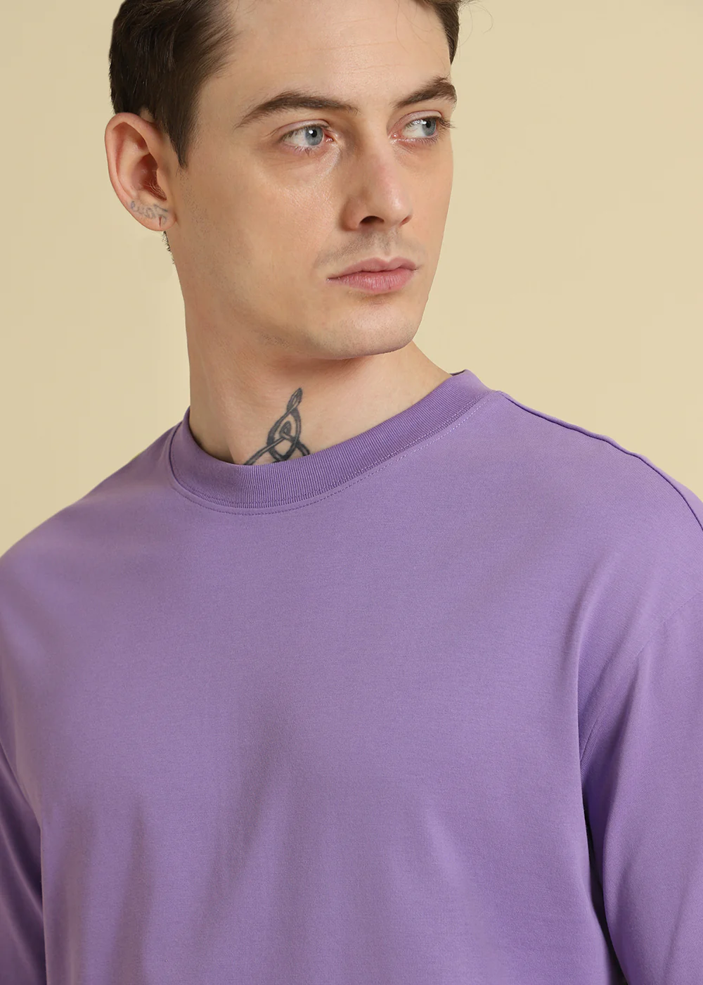 Embossed Purple Oversized T-shirt - Image 2