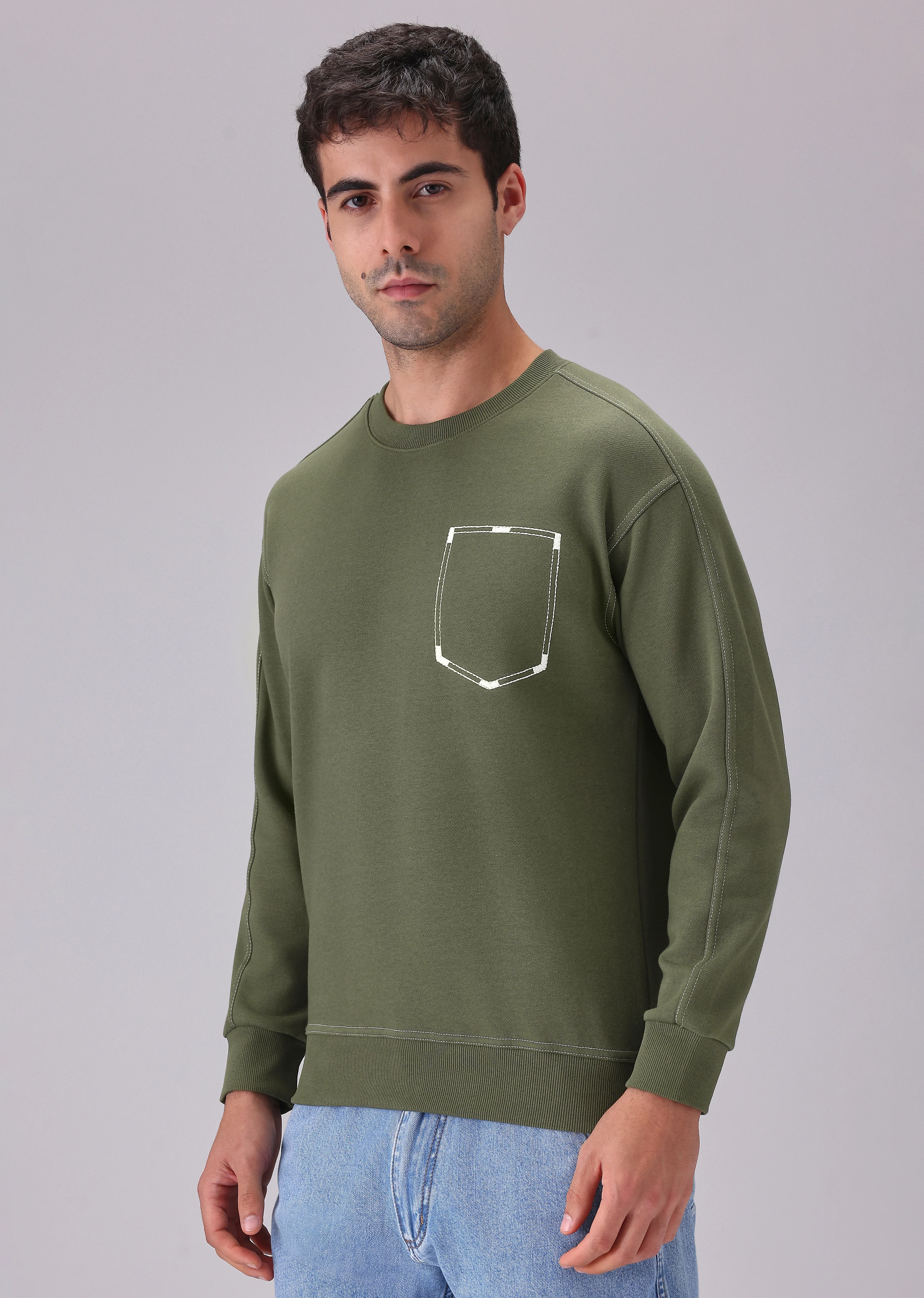 Embro Pocket Green Sweatshirt - Image 4