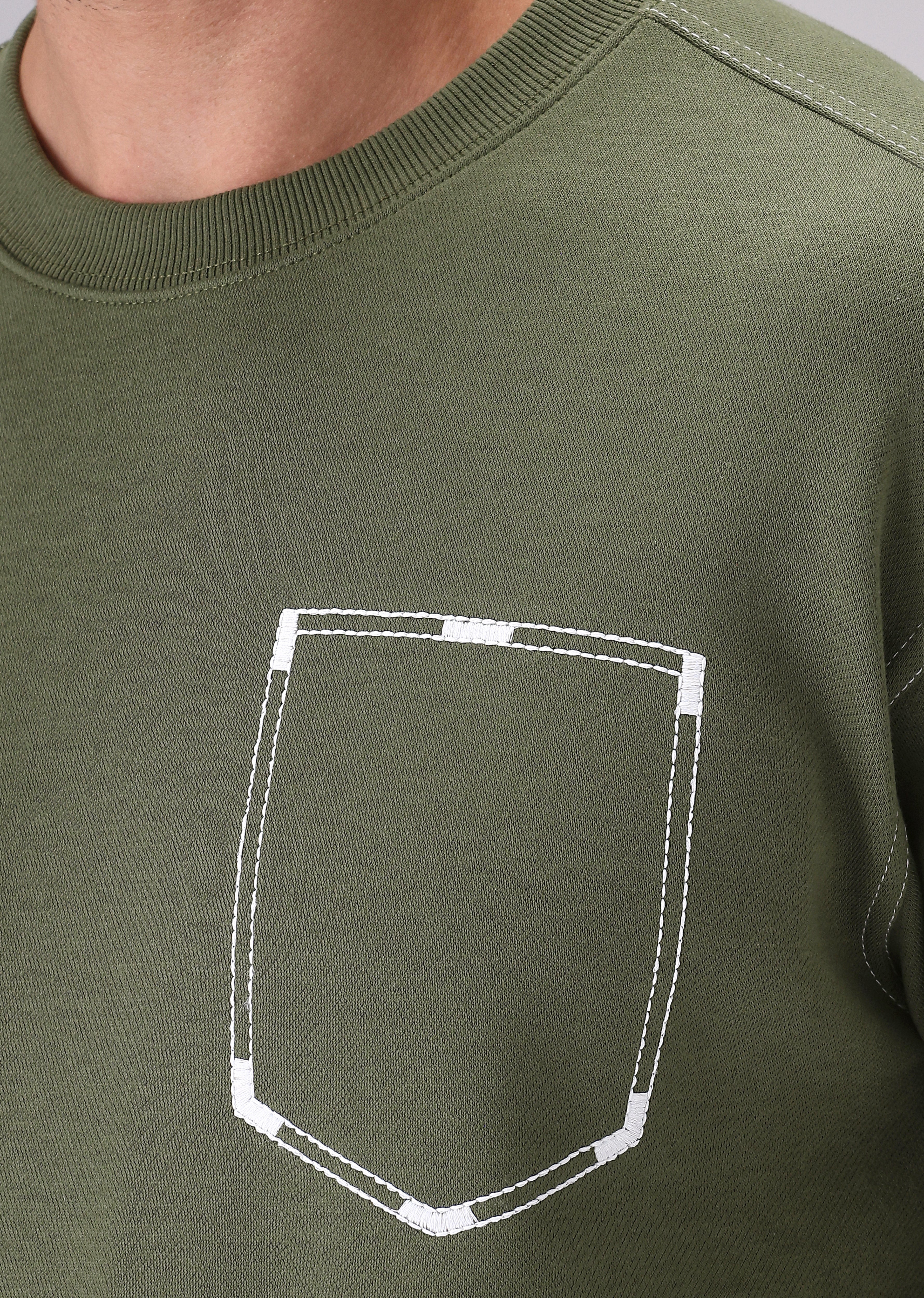 Embro Pocket Green Sweatshirt - Image 5
