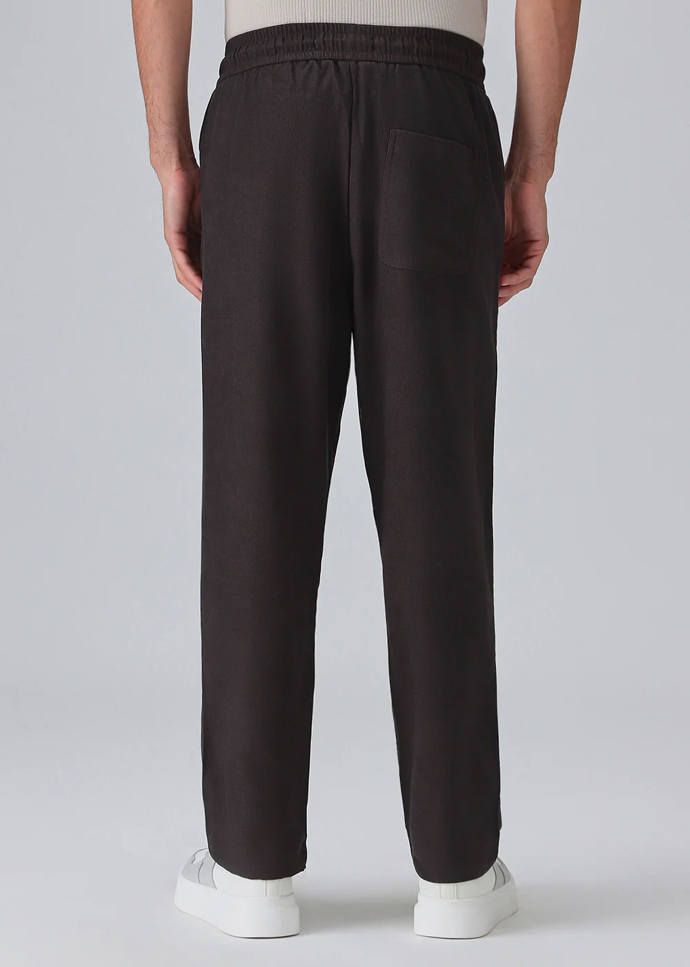 Espresso Grey Thin-Corduroy Trousers - Image 2