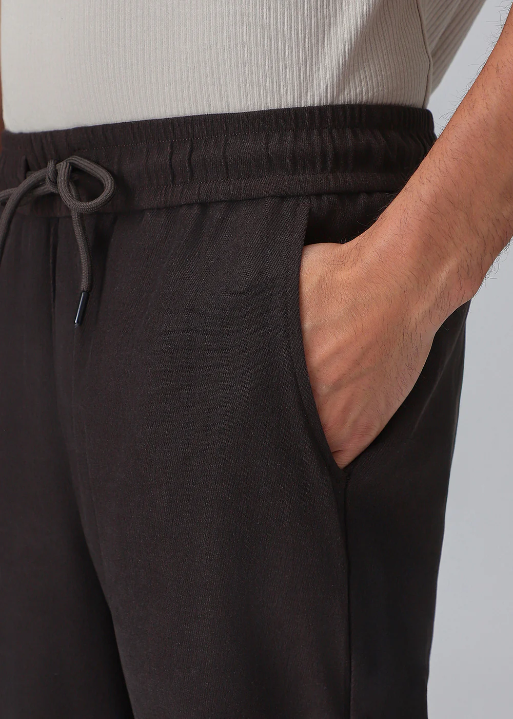 Espresso Grey Thin-Corduroy Trousers - Image 5