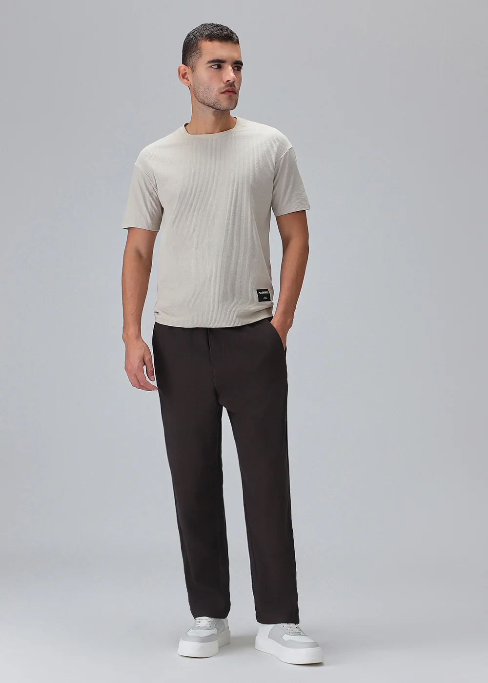 Espresso Grey Thin-Corduroy Trousers - Image 6