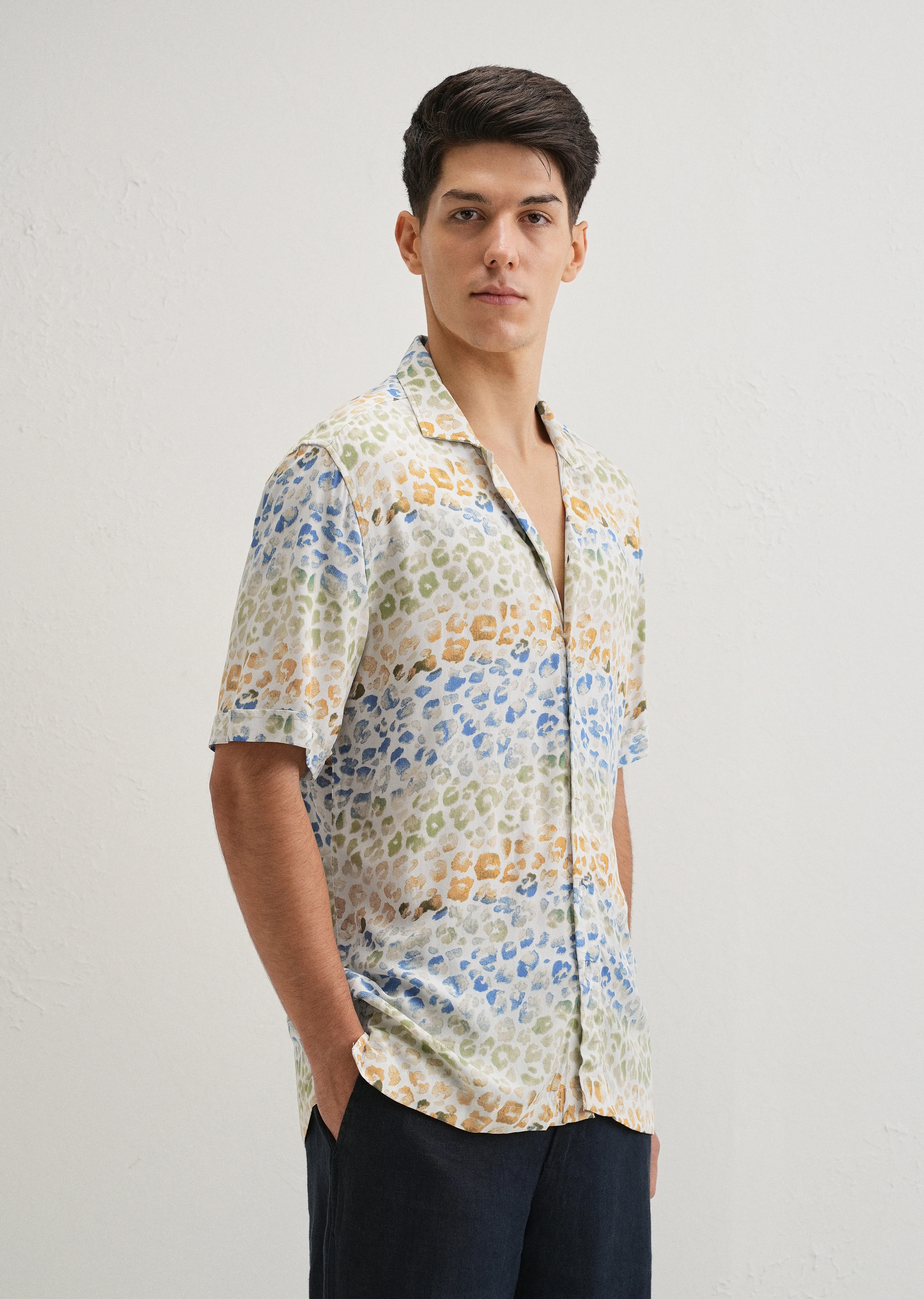 Exotic Fauna Print Half sleeve shirt - Image 4