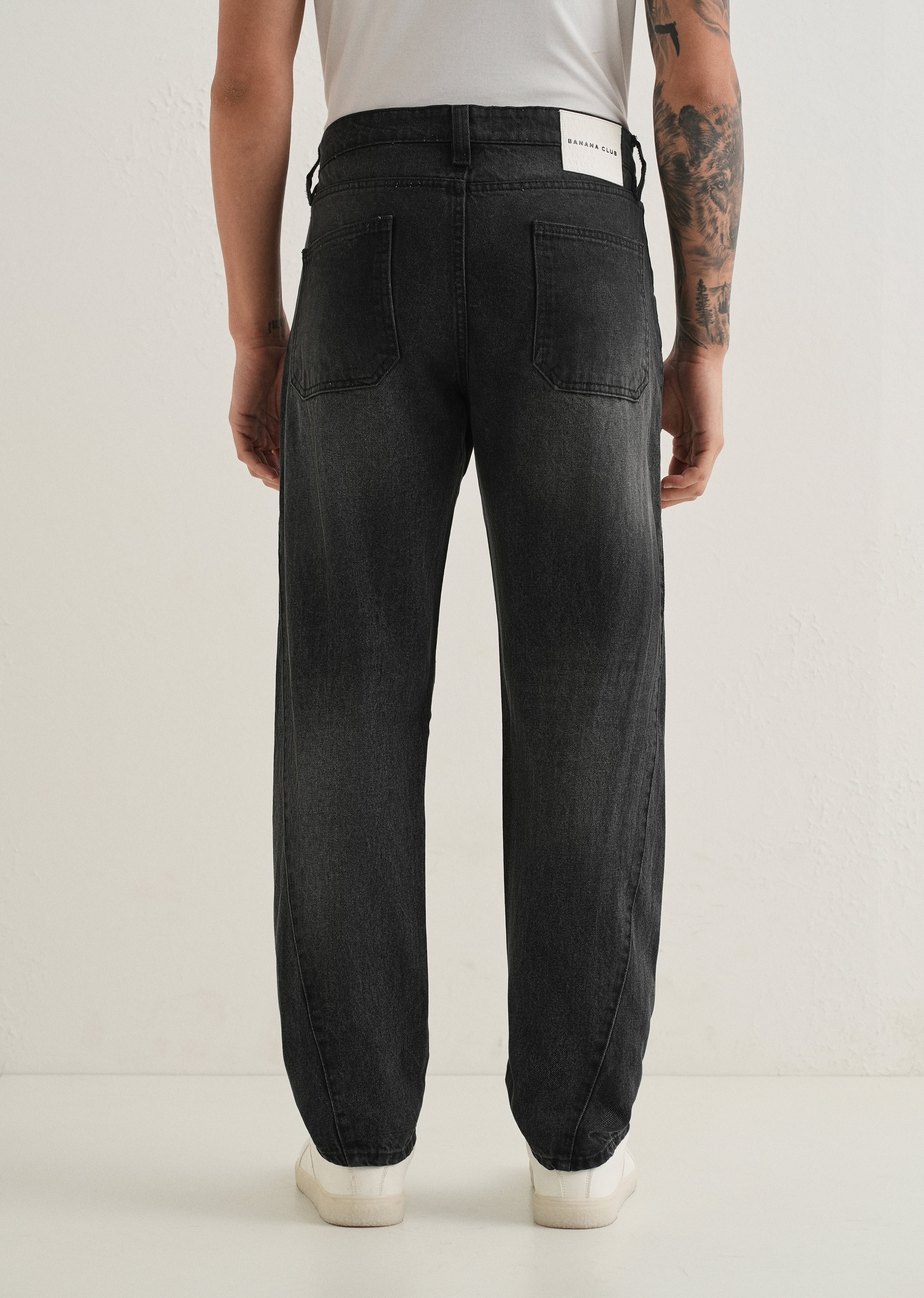 Faded Black Straight Fit Denim - Image 2