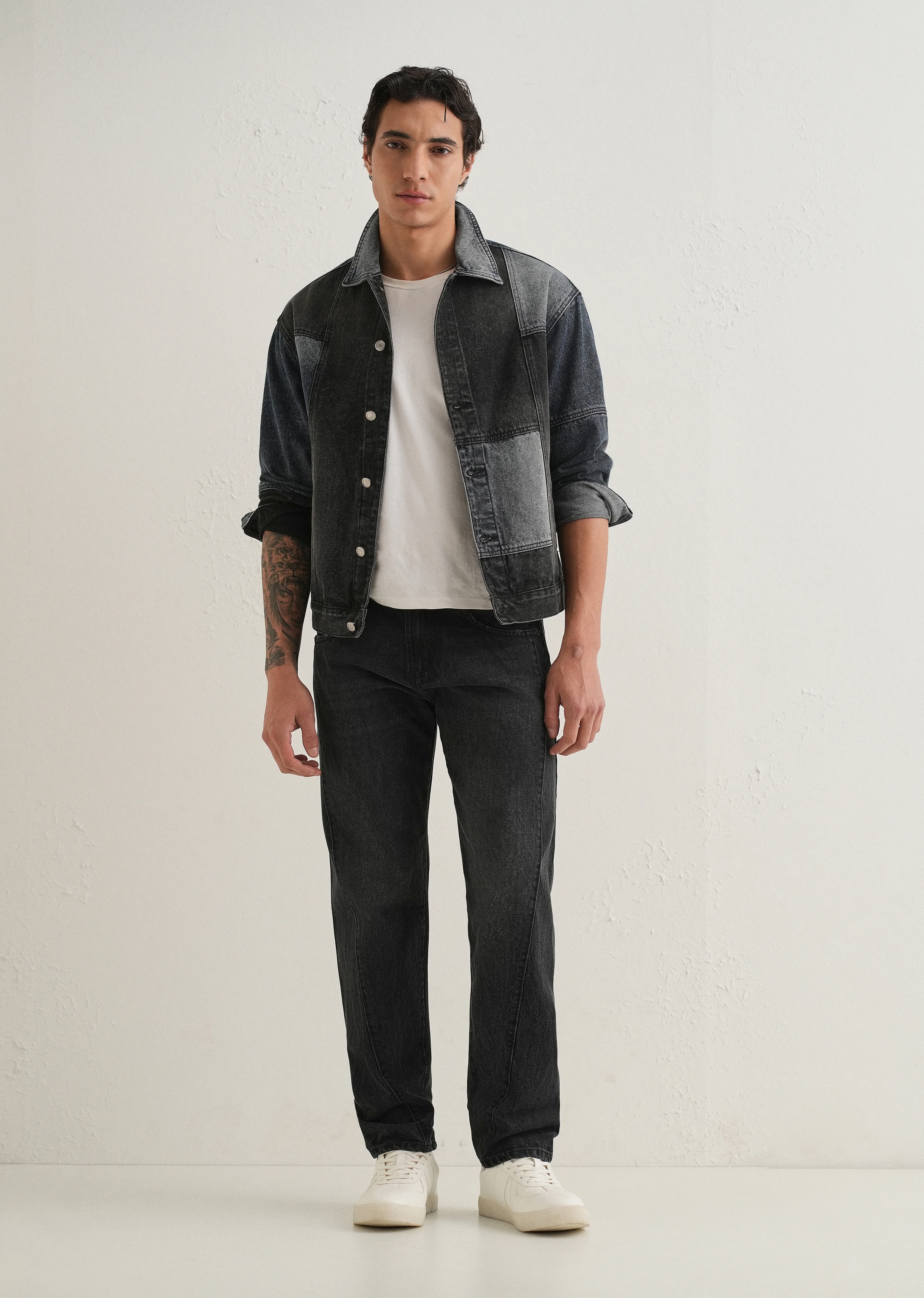 Faded Black Straight Fit Denim - Image 6