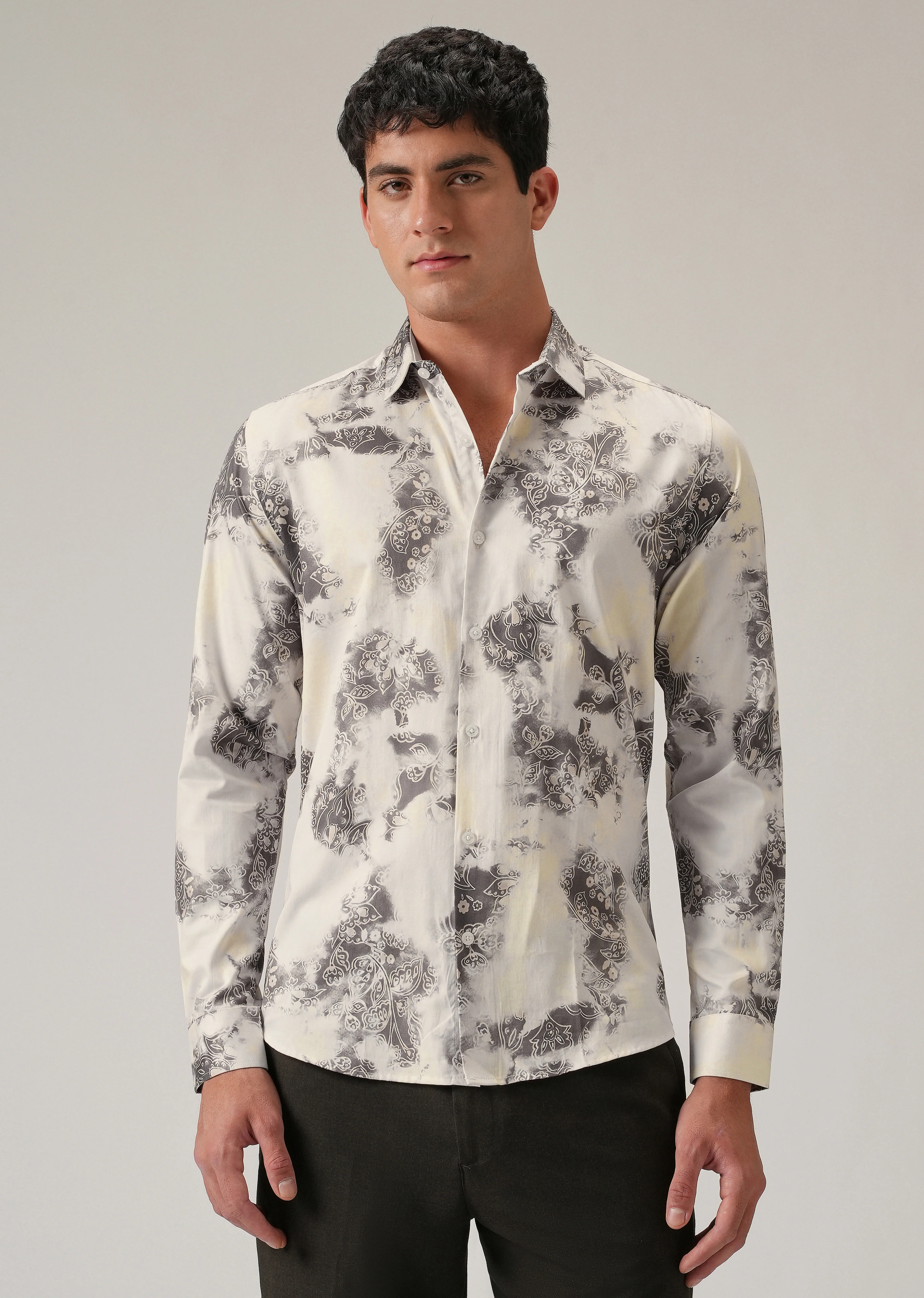 Faded Motif Print Shirt - Image 3