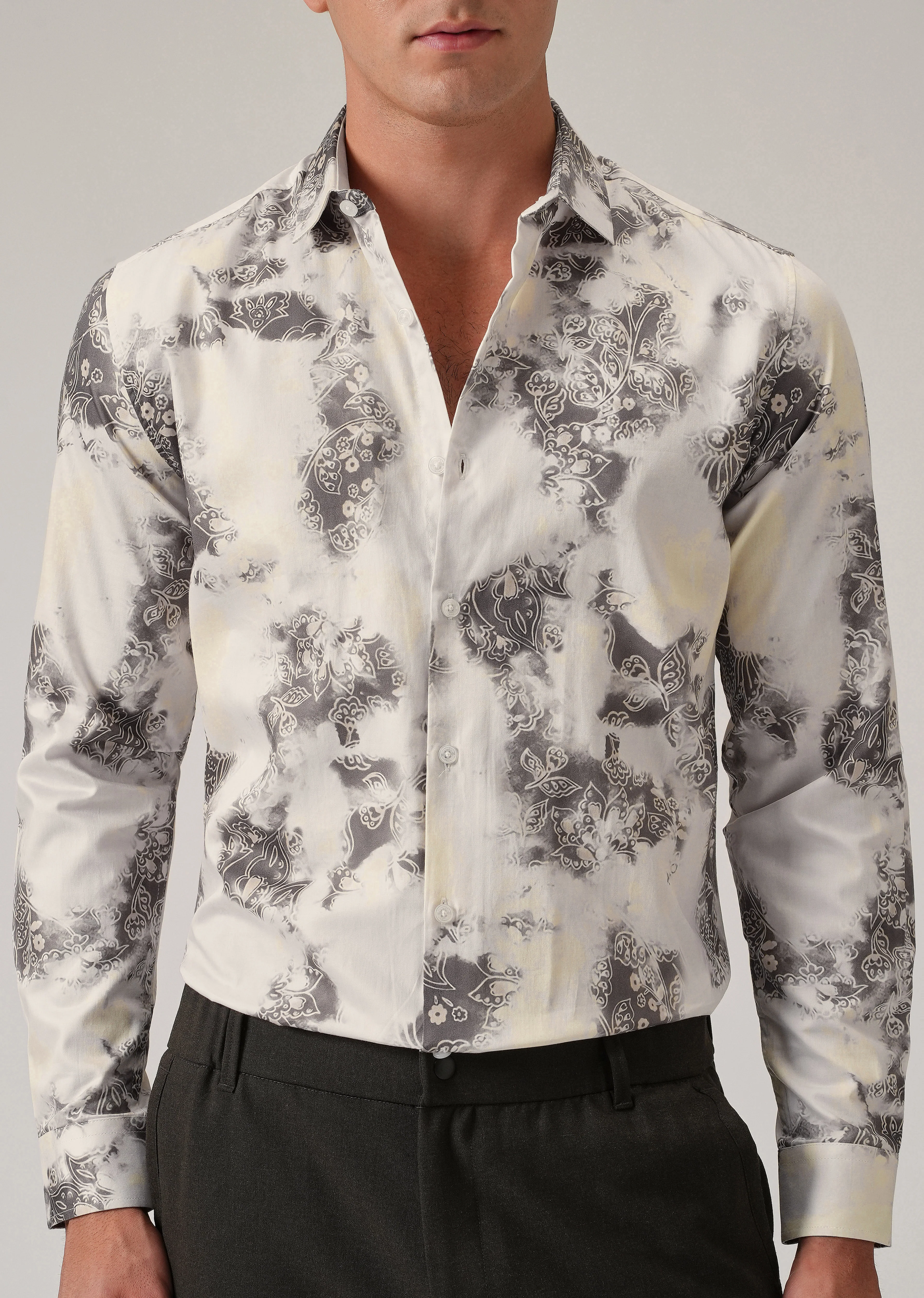 Faded Motif Print Shirt - Image 7