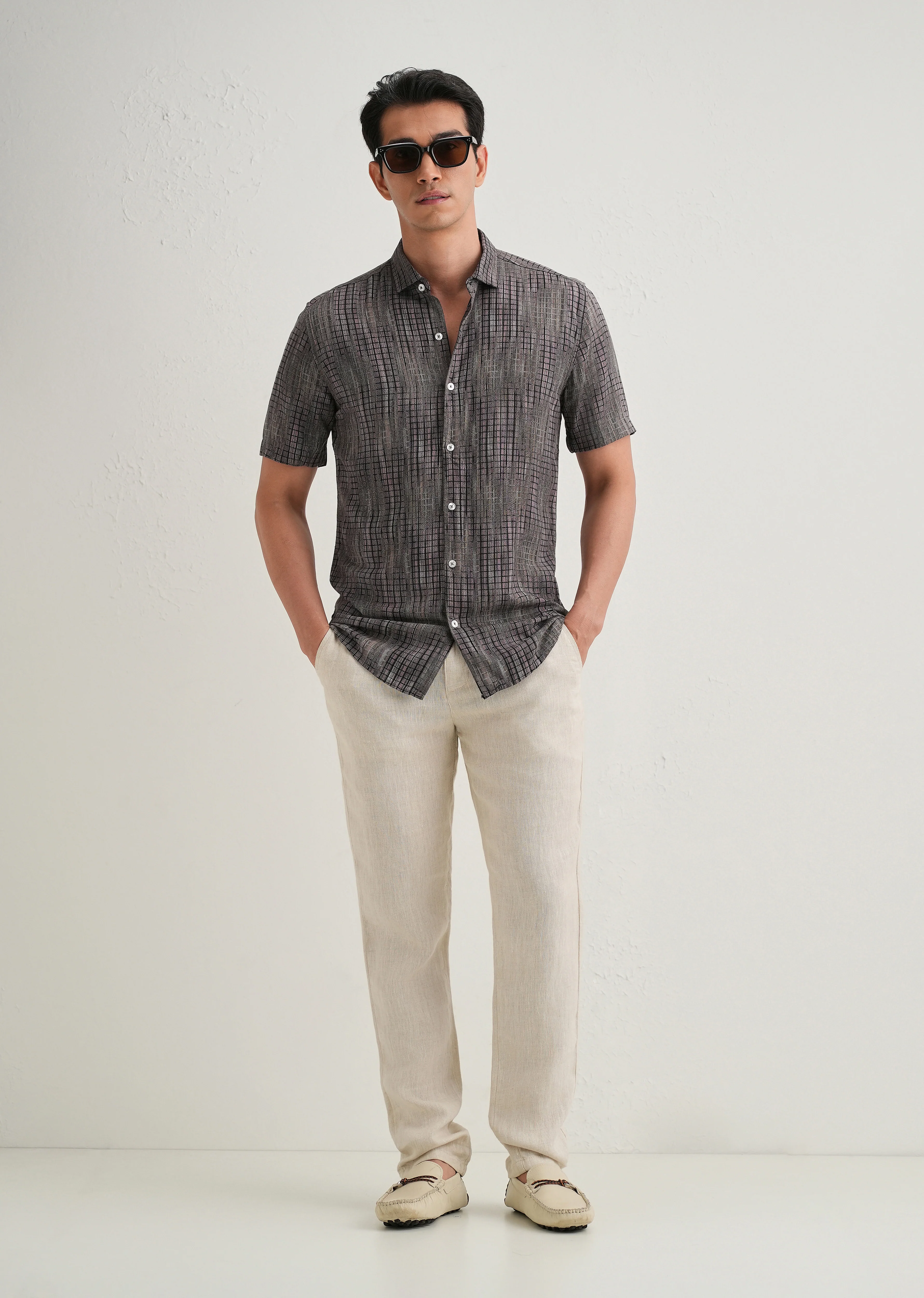 Faded Stripe Pink Print Shirt - Image 6