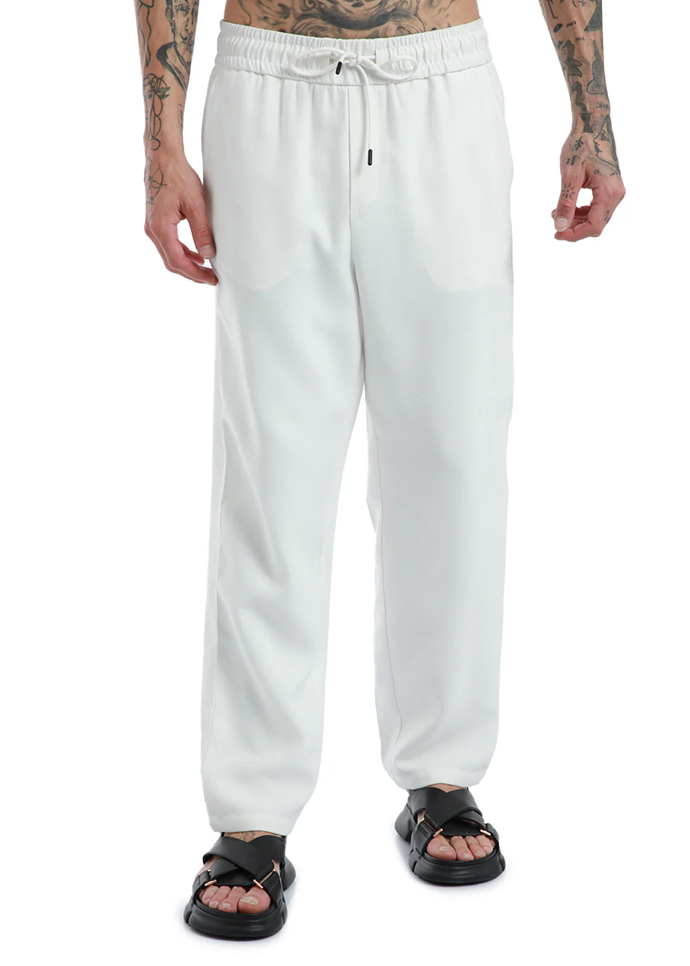 Feather White Thin-Corduroy Trousers - Image 3