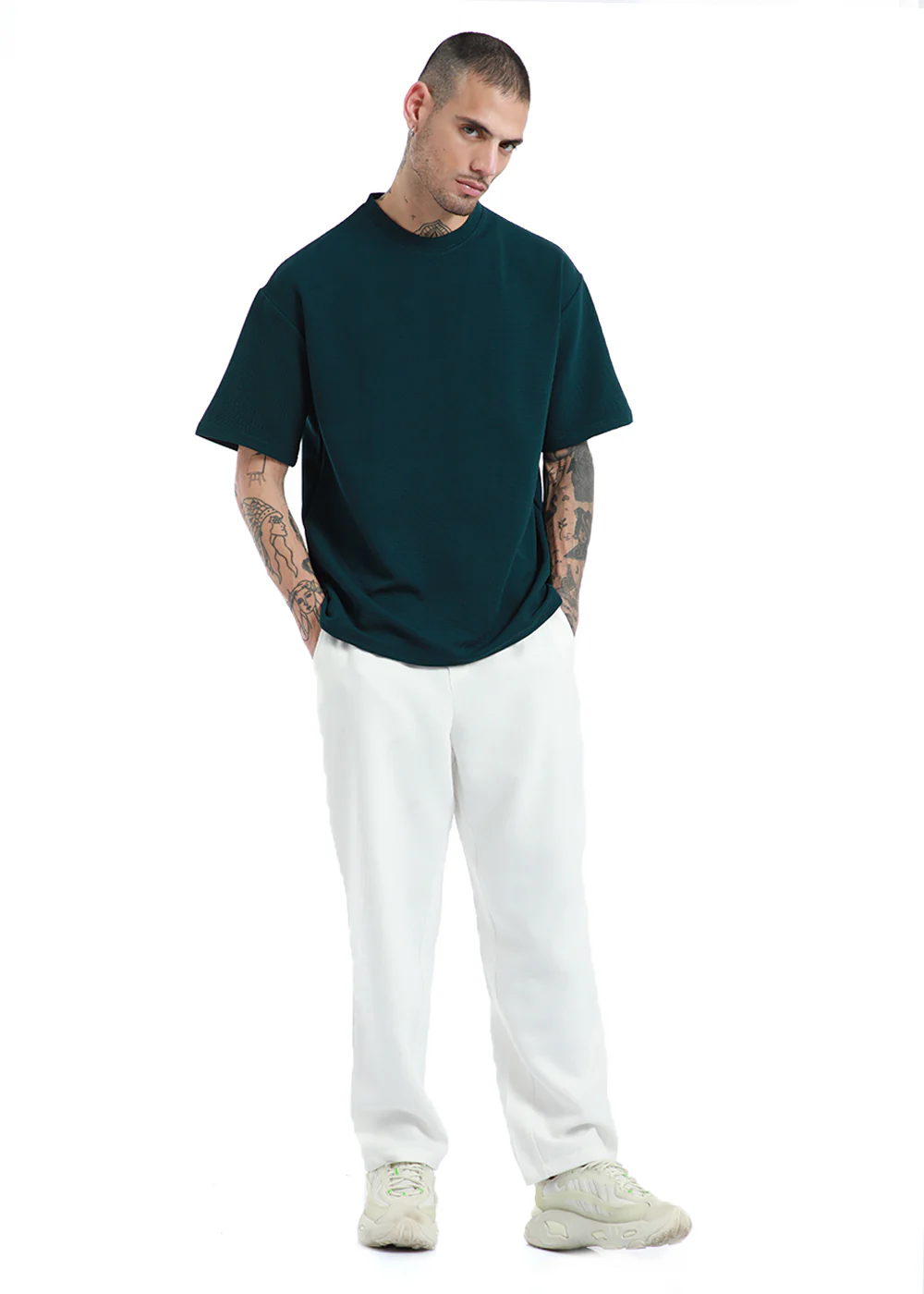 Feather White Thin-Corduroy Trousers - Image 5
