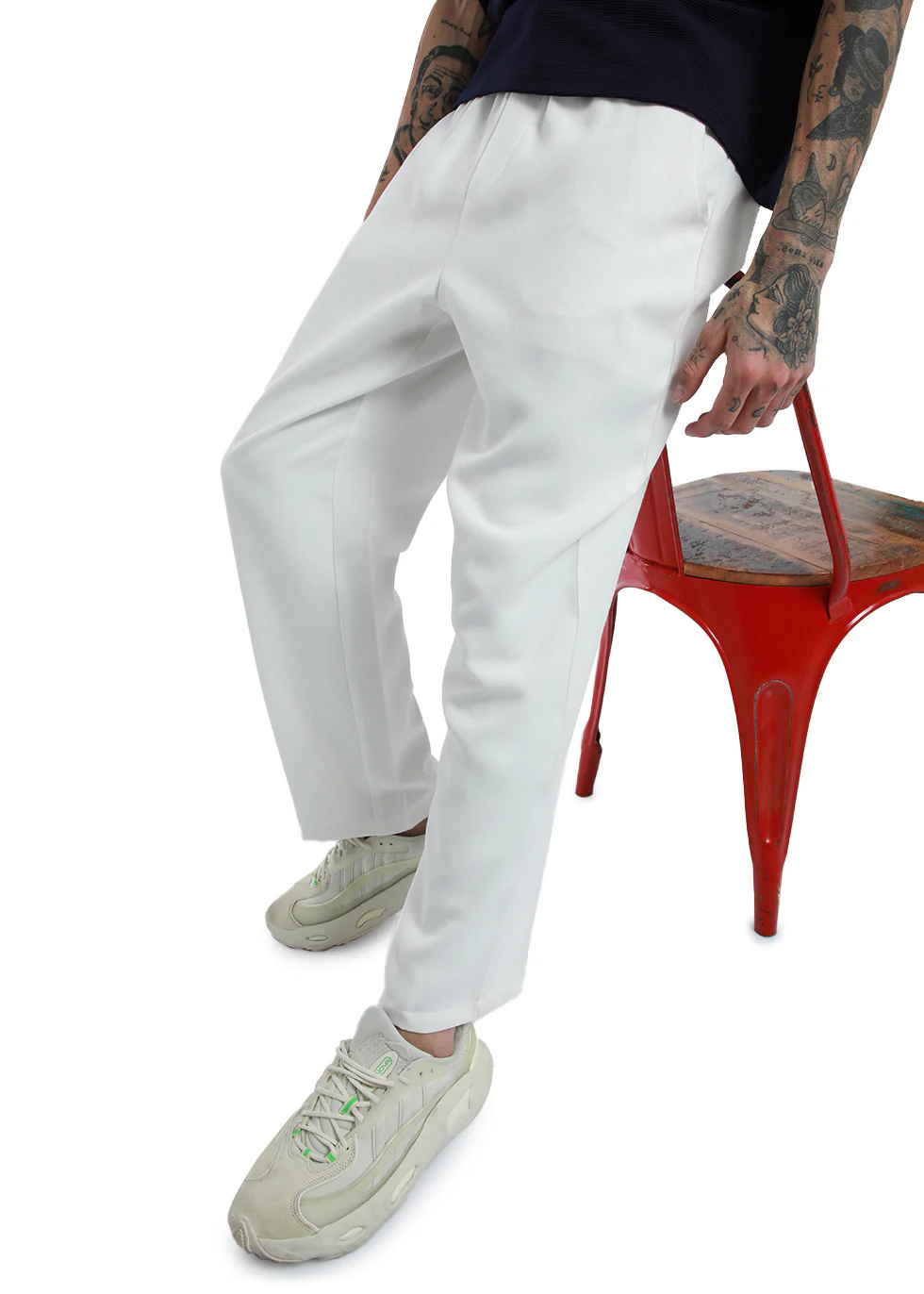 Feather White Thin-Corduroy Trousers - Image 6