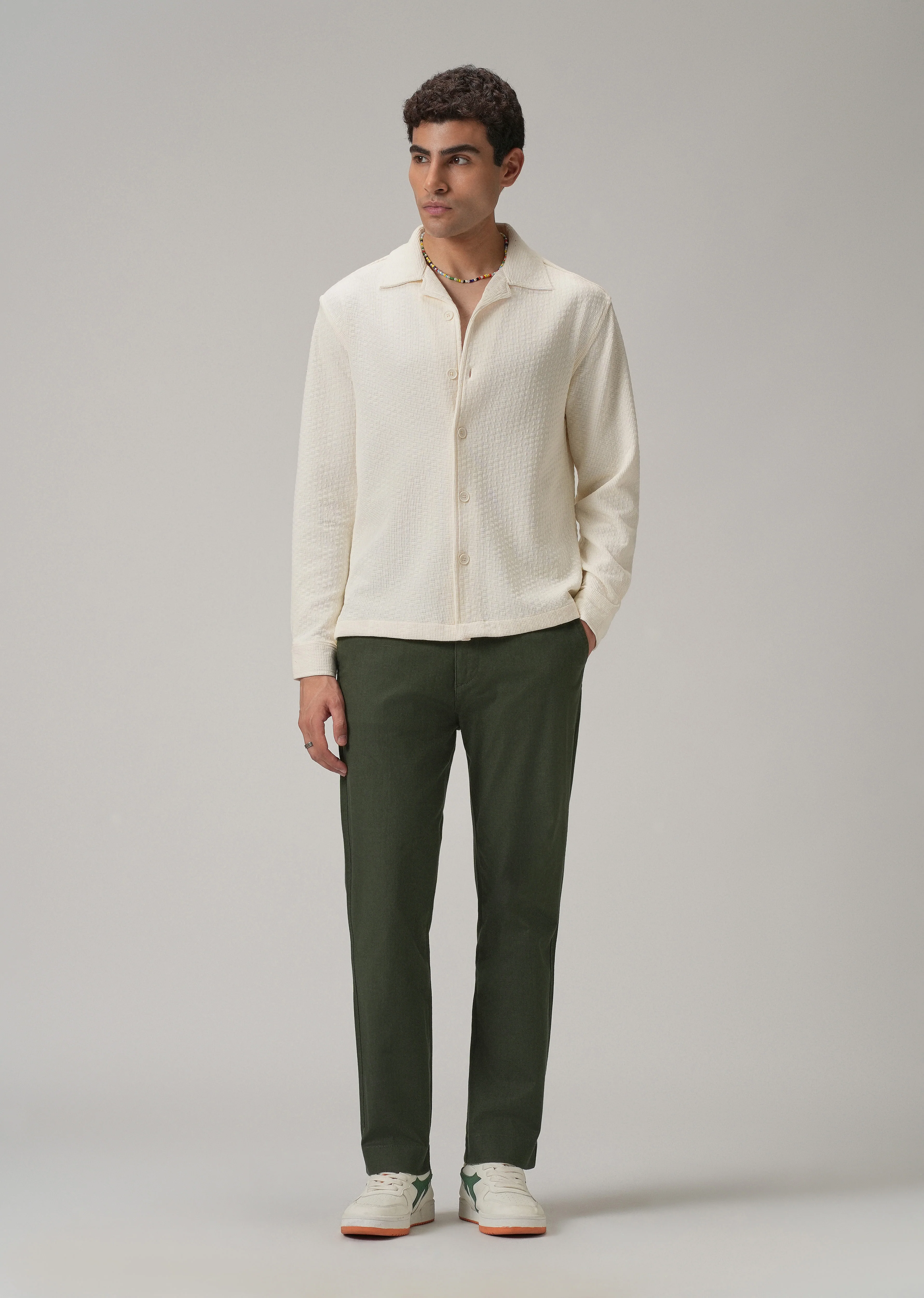 Fern Green Cotton Trouser - Image 6