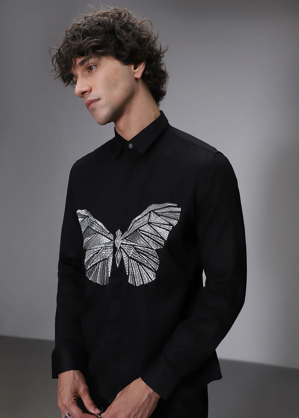 Flappers Black Designer Shirt - Image 6