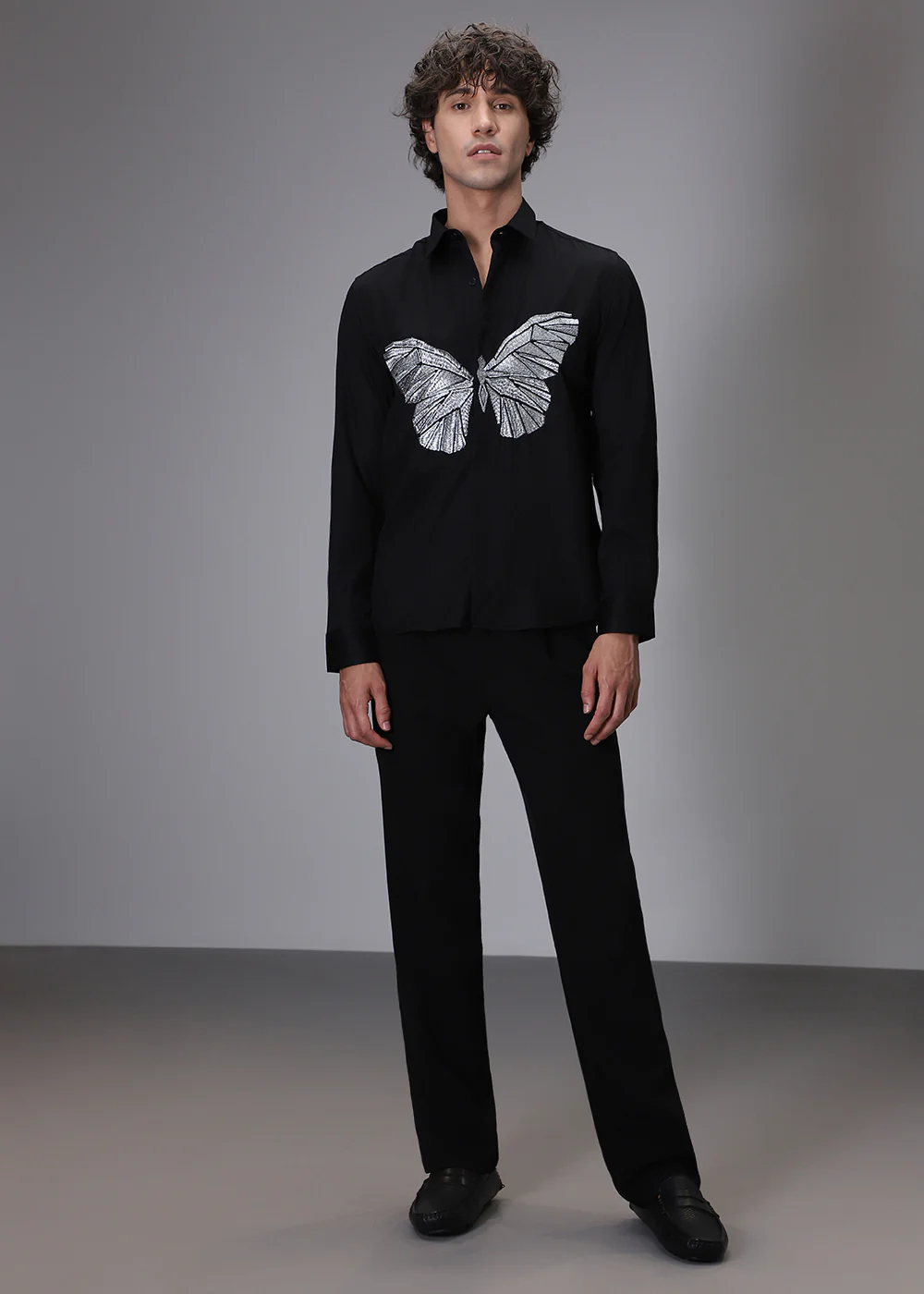 Flappers Black Designer Shirt - Image 7