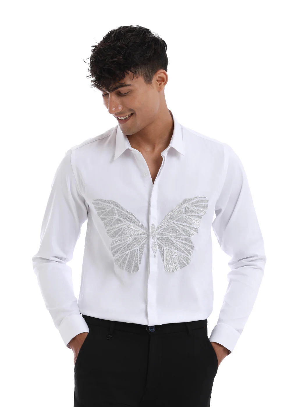Flappers Mist White Designer Shirt - Image 3