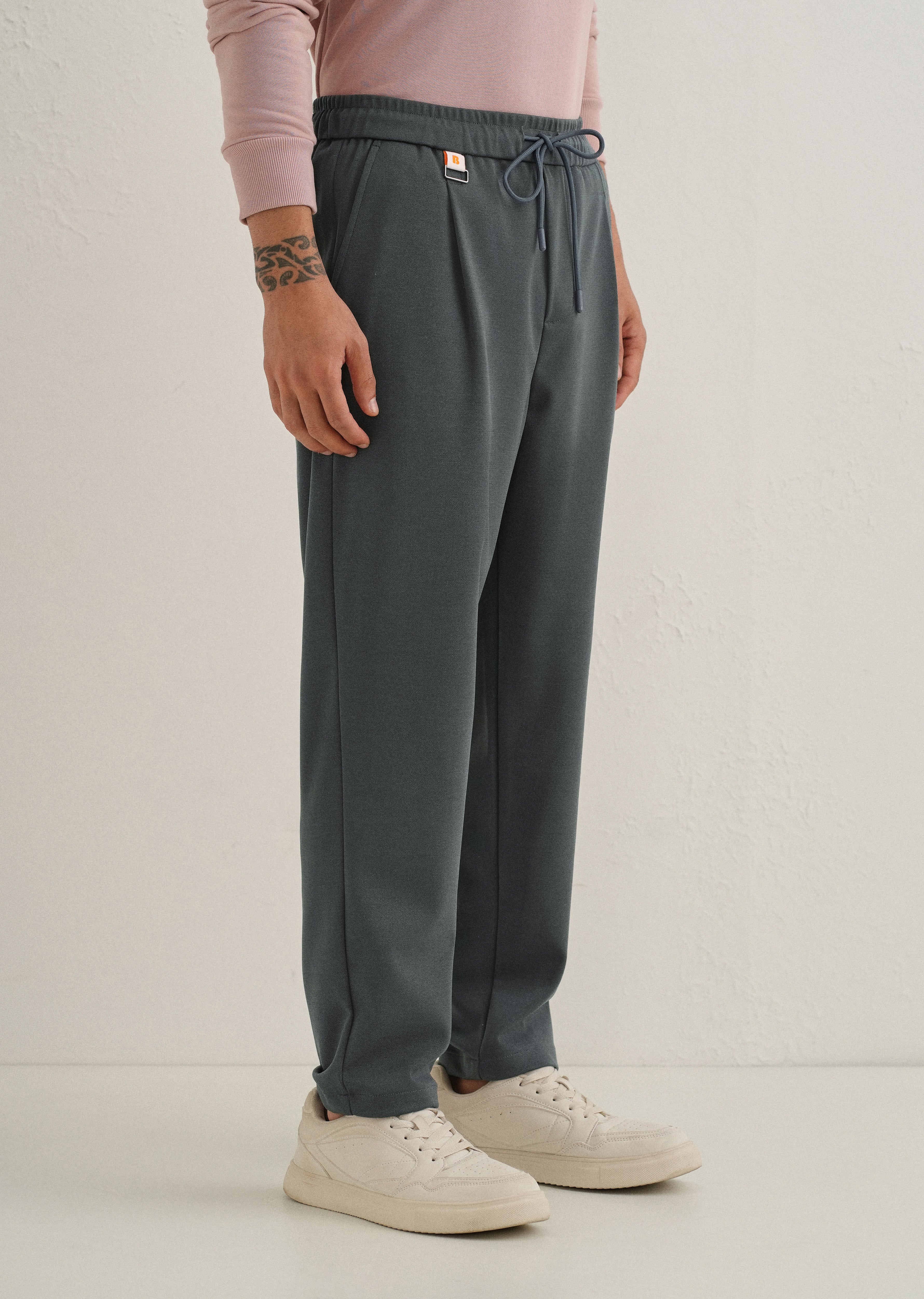 Flexi Dark Grey Korean Trouser - Image 4