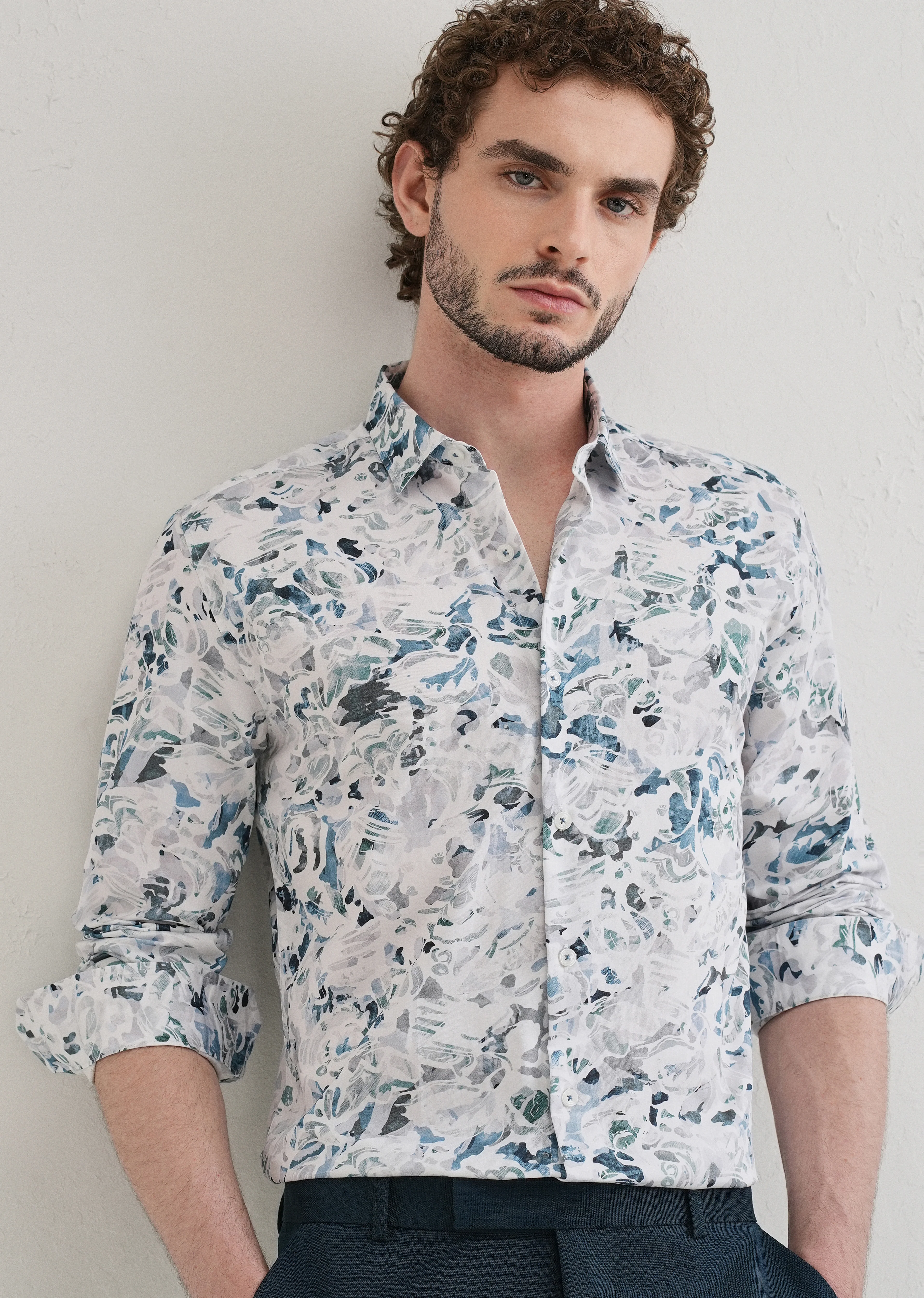 Floral Abstract Printed shirt - Image 7