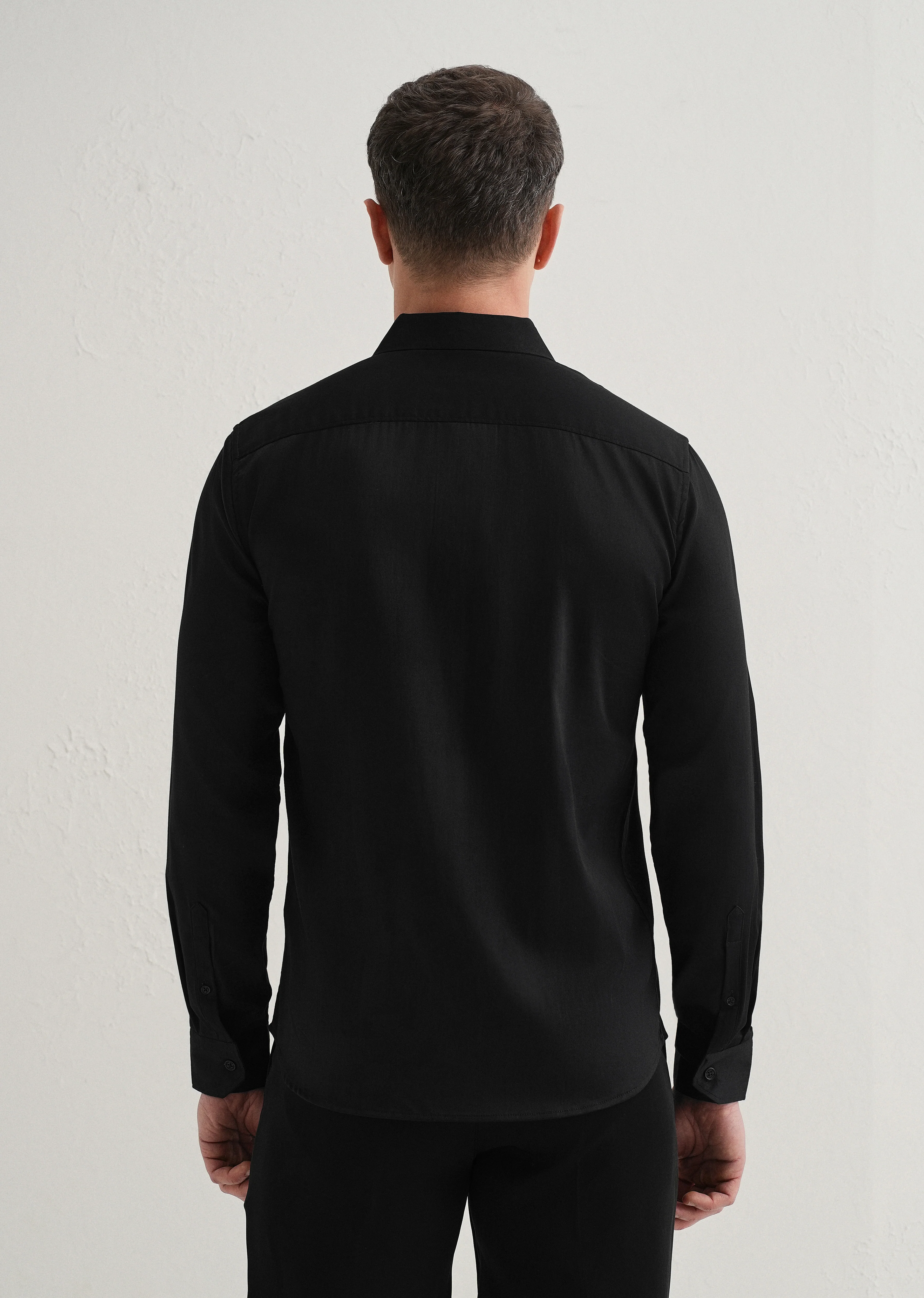 Floral Embroidered Black Designer Shirt - Image 2