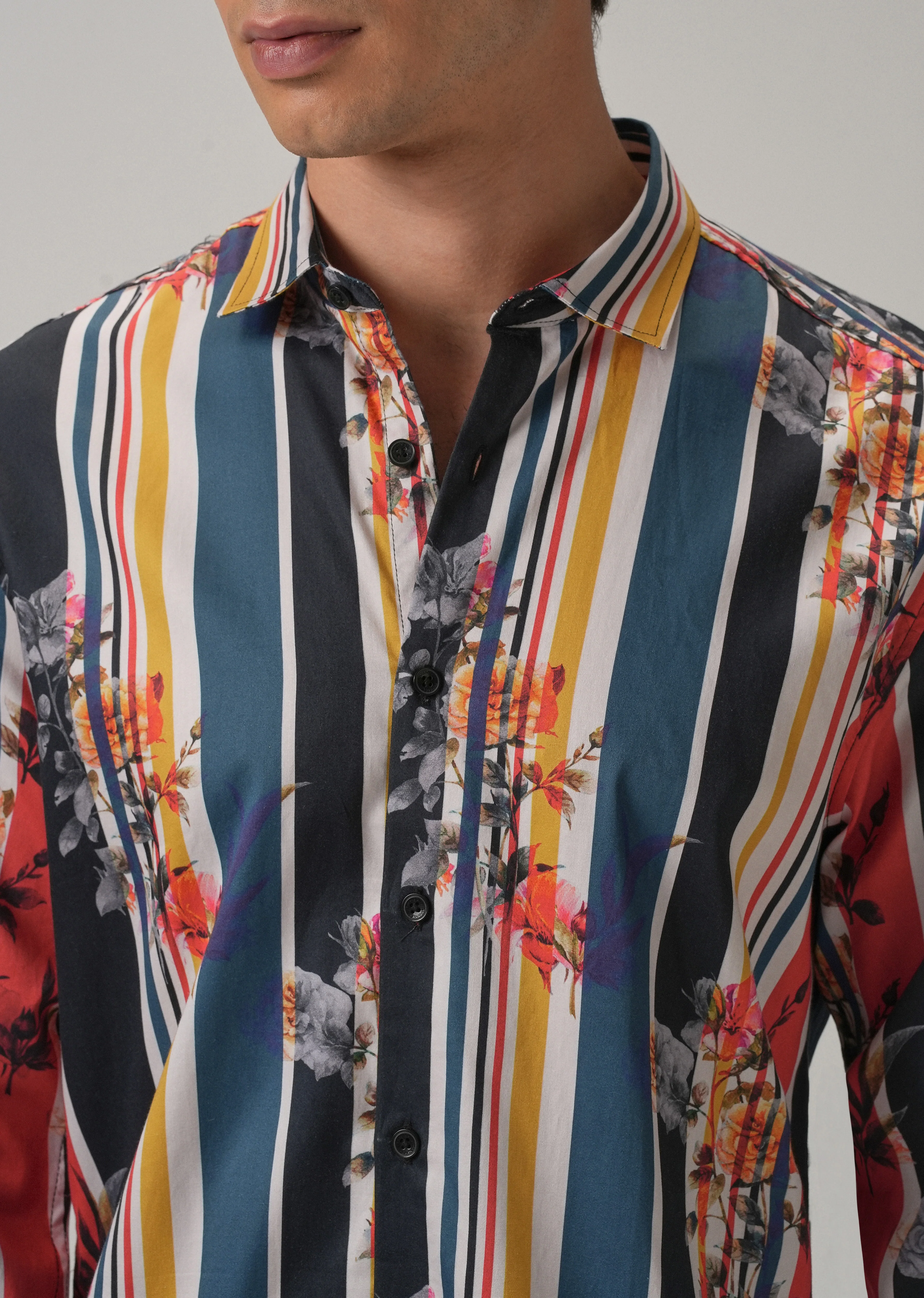Floral Striped Printed Shirt - Image 6
