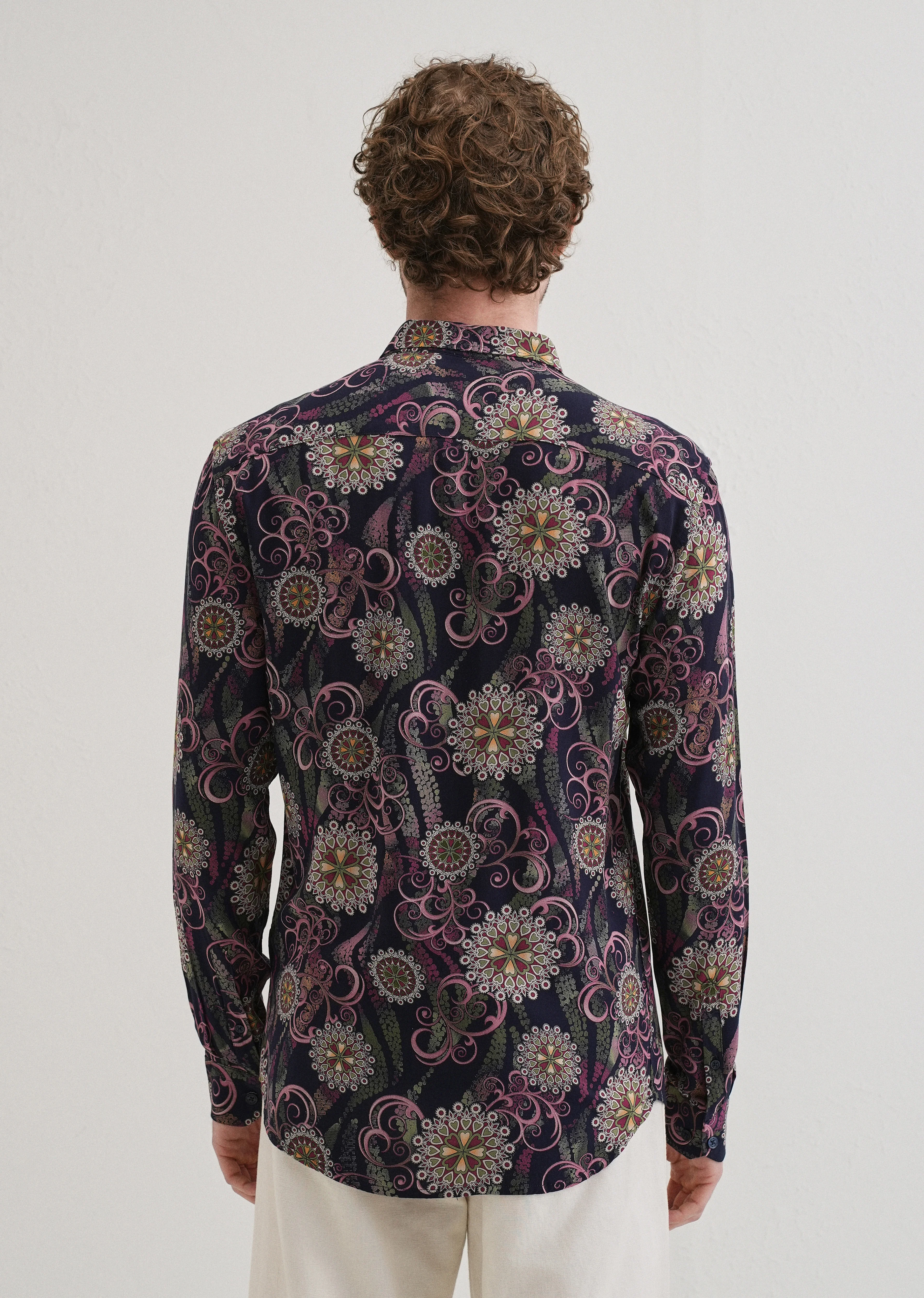Floral Print Feather Shirt - Image 2