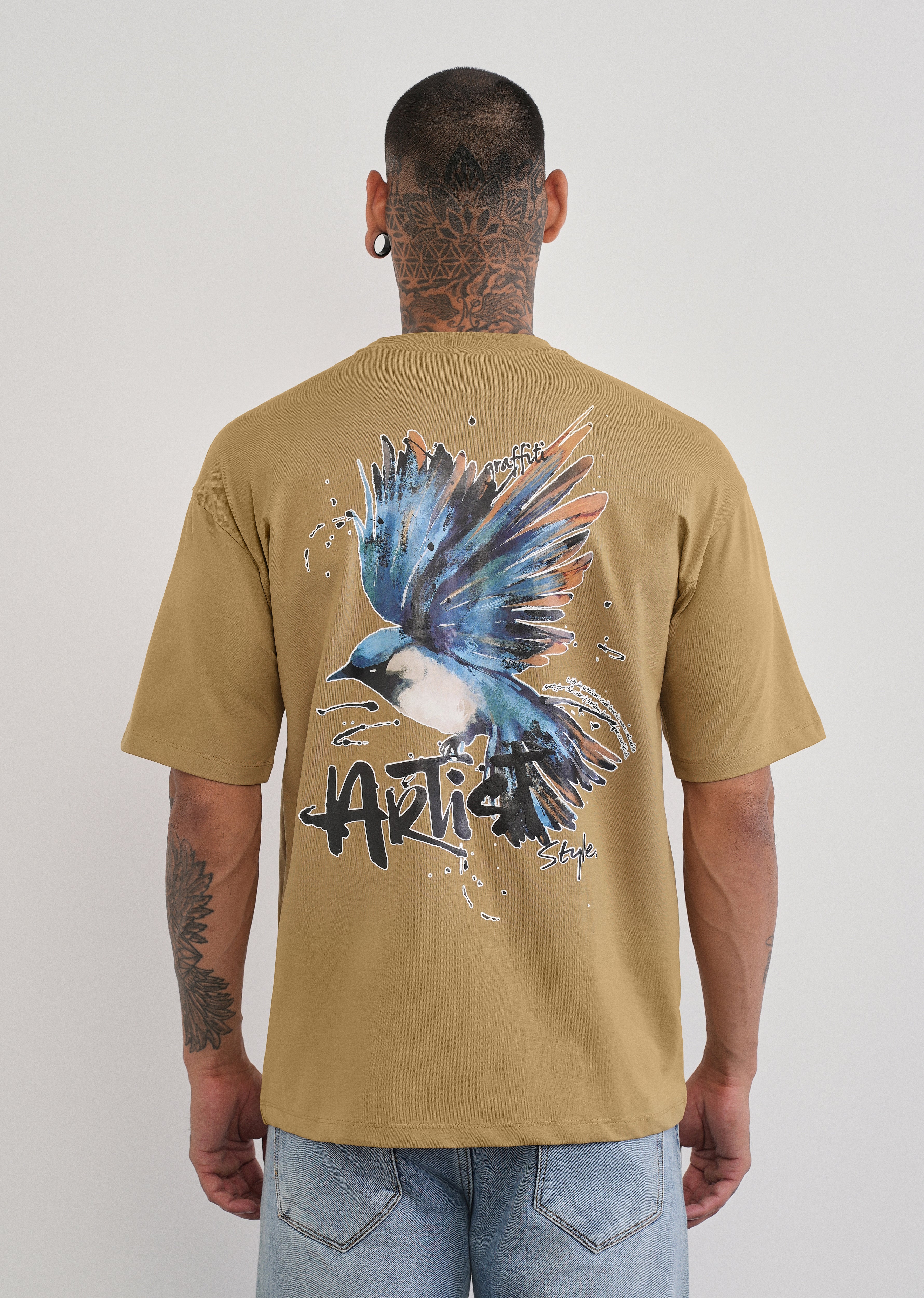 Fly High Mustard Beige T-shirt - Image 3