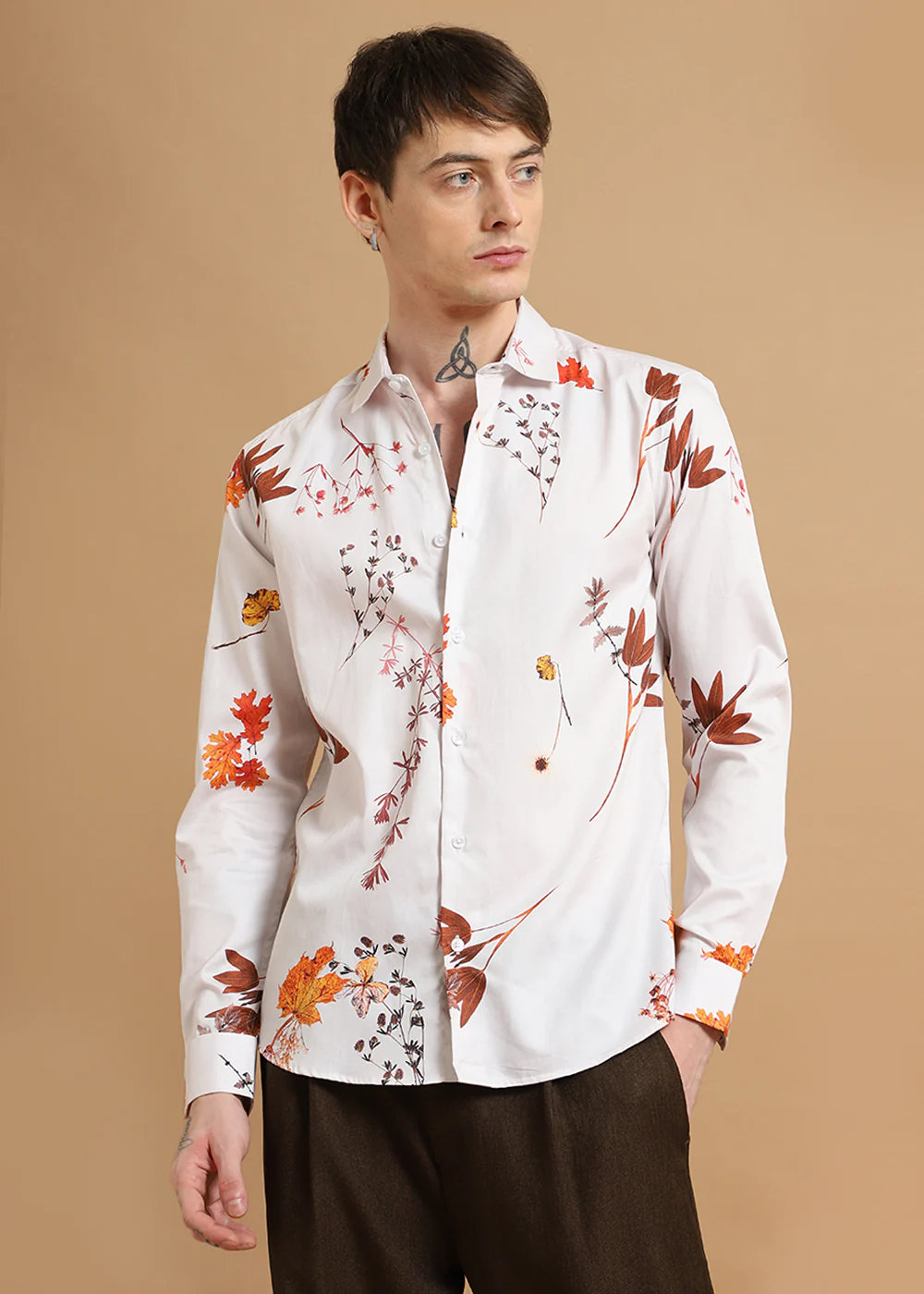 Fusion Leaf Printed shirt - Image 4