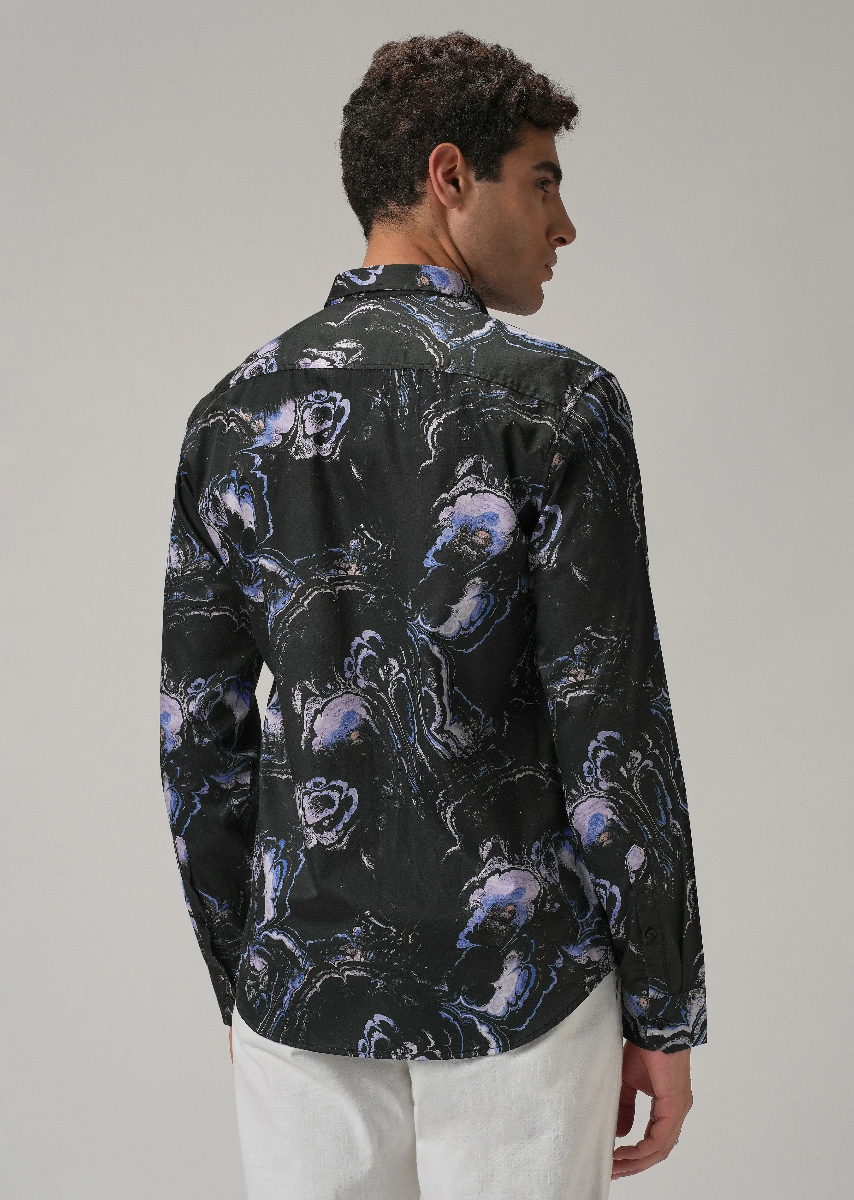 Galaxy Marble Printed Full Sleeve Shirt - Image 3