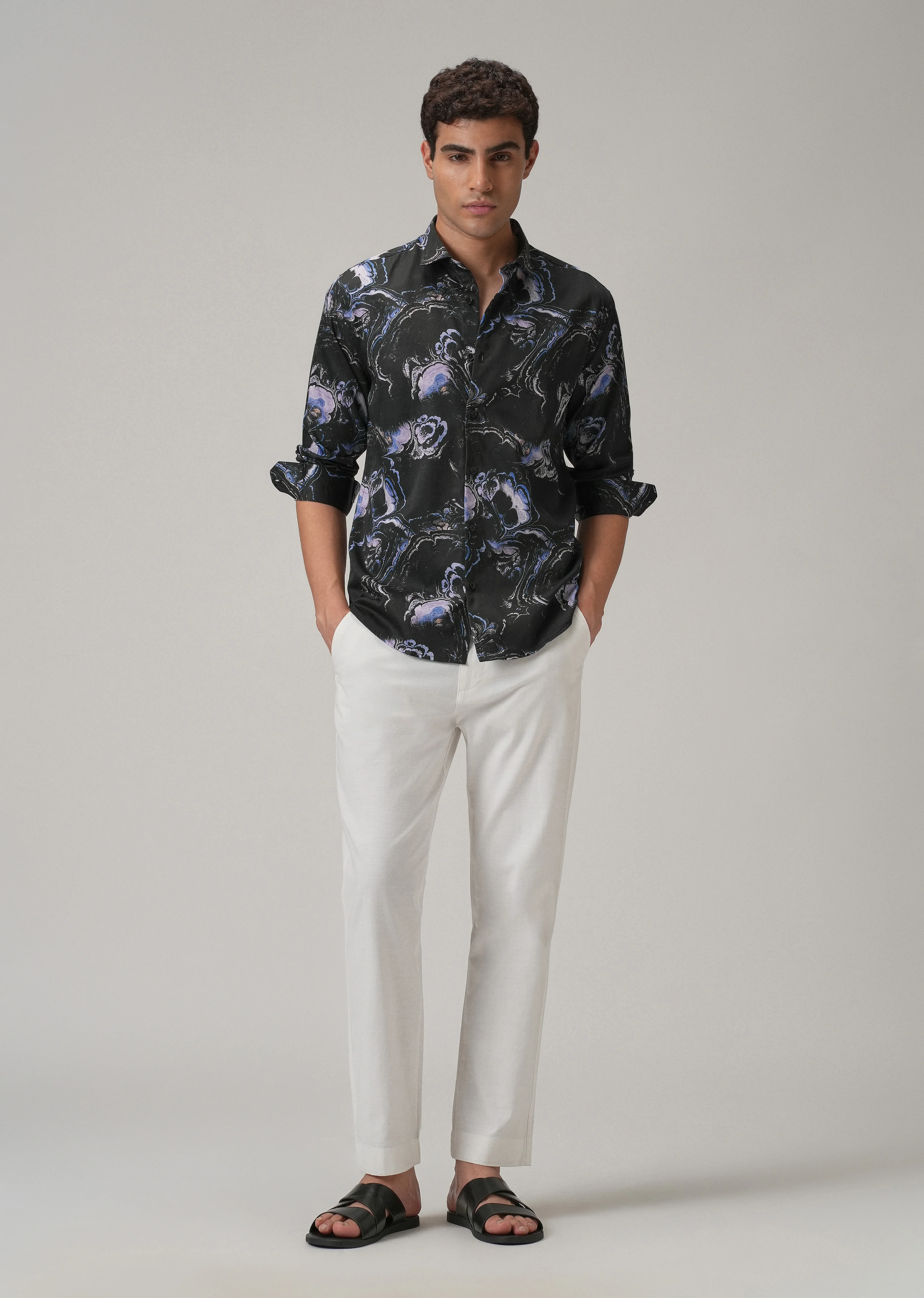 Galaxy Marble Printed Full Sleeve Shirt - Image 6
