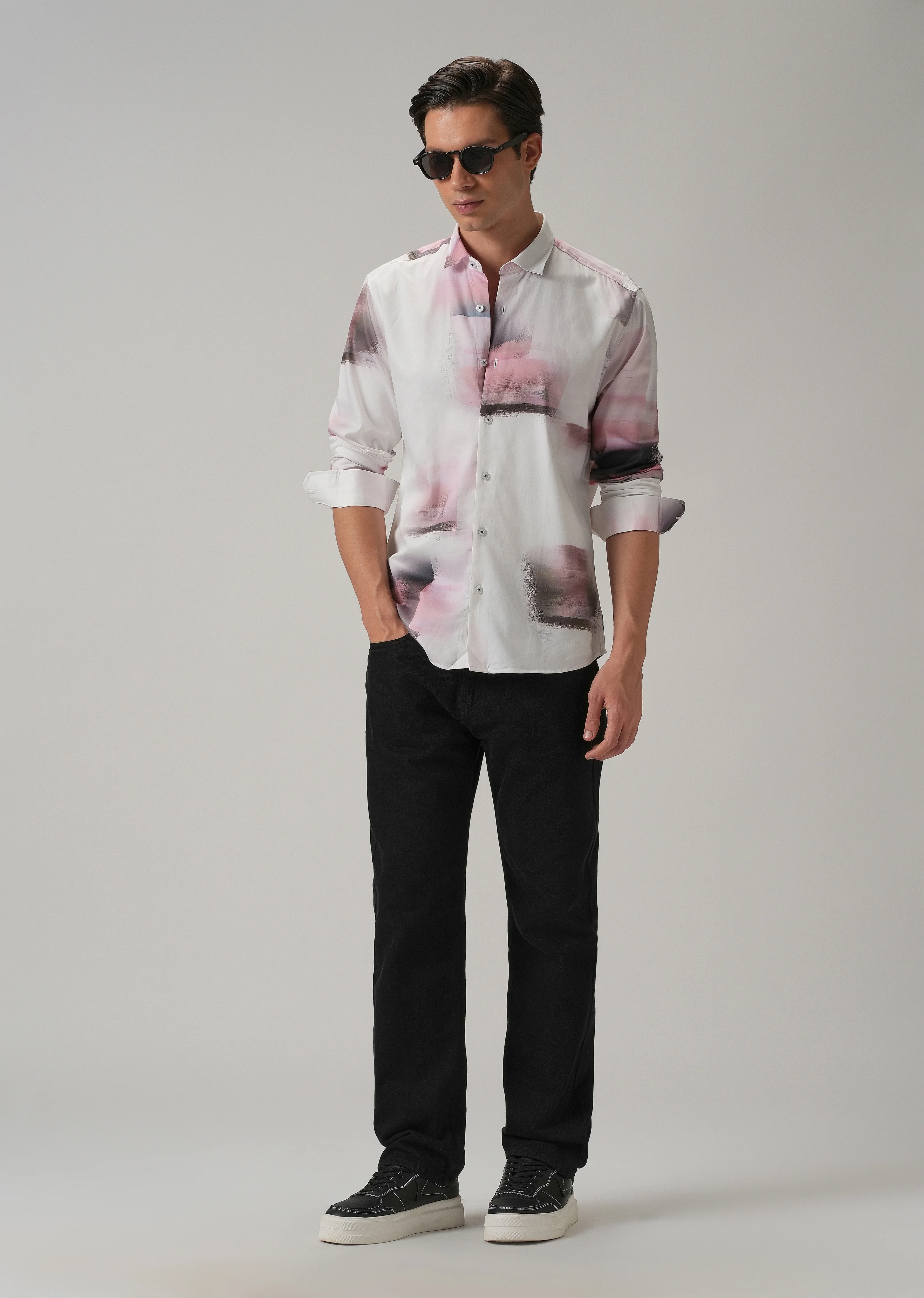 Geo-Gradient Printed Shirt - Image 6