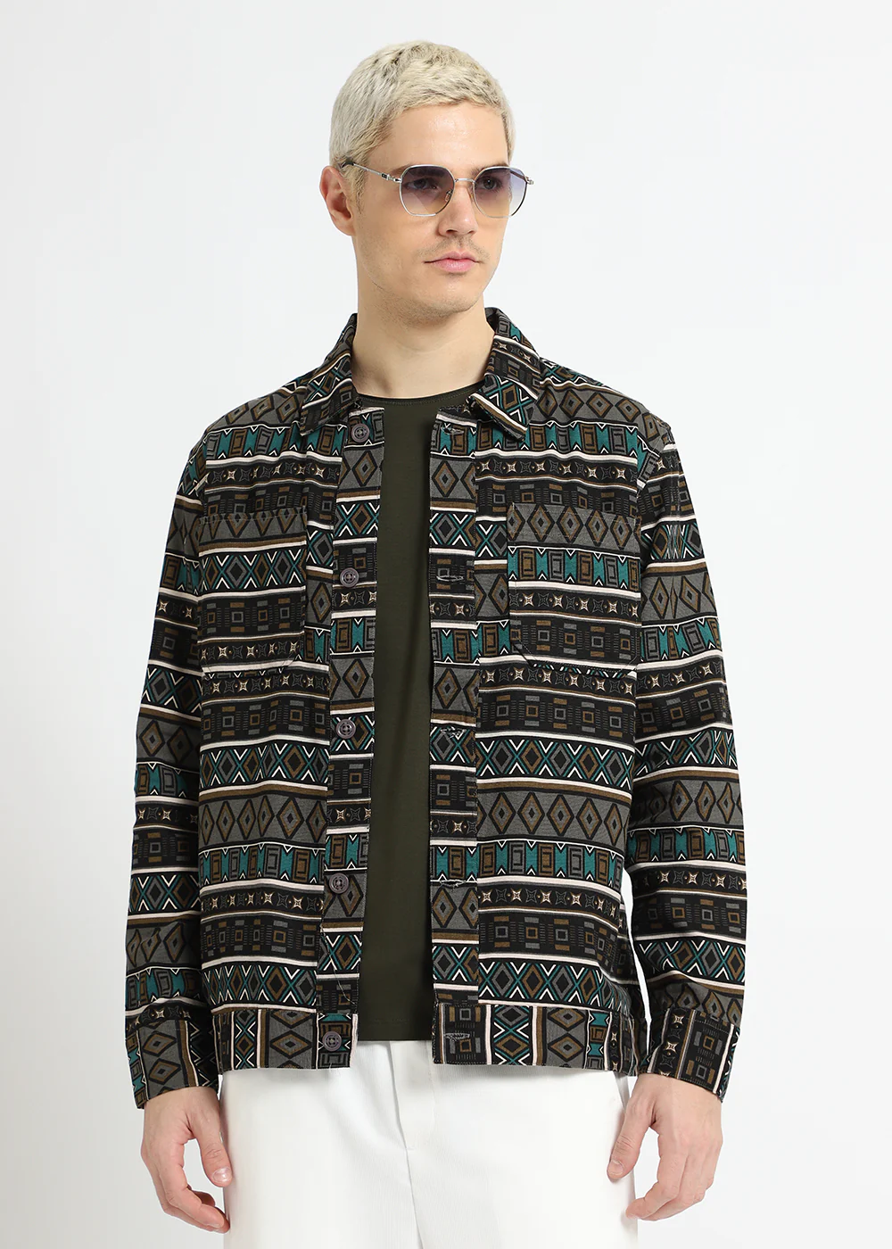 Geometric Print Summer Jacket - Image 2