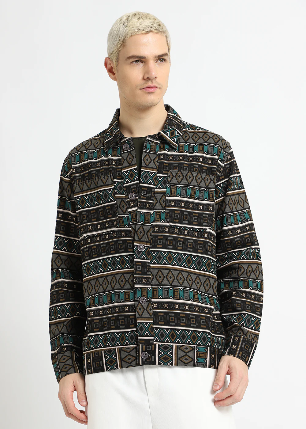 Geometric Print Summer Jacket - Image 4
