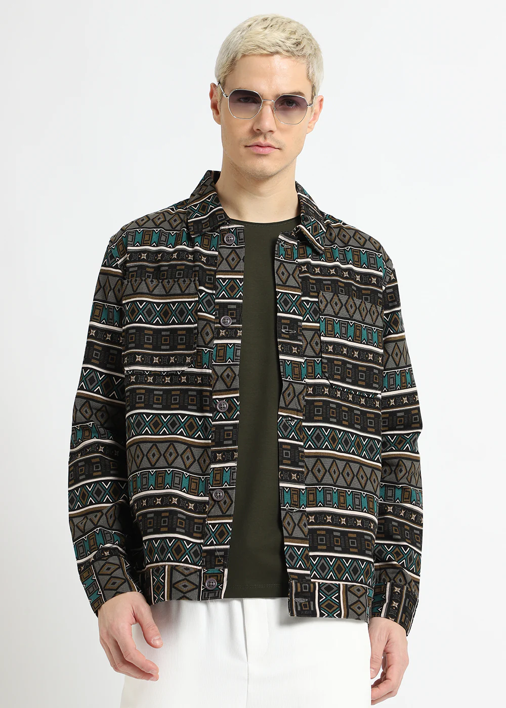 Geometric Print Summer Jacket - Image 8