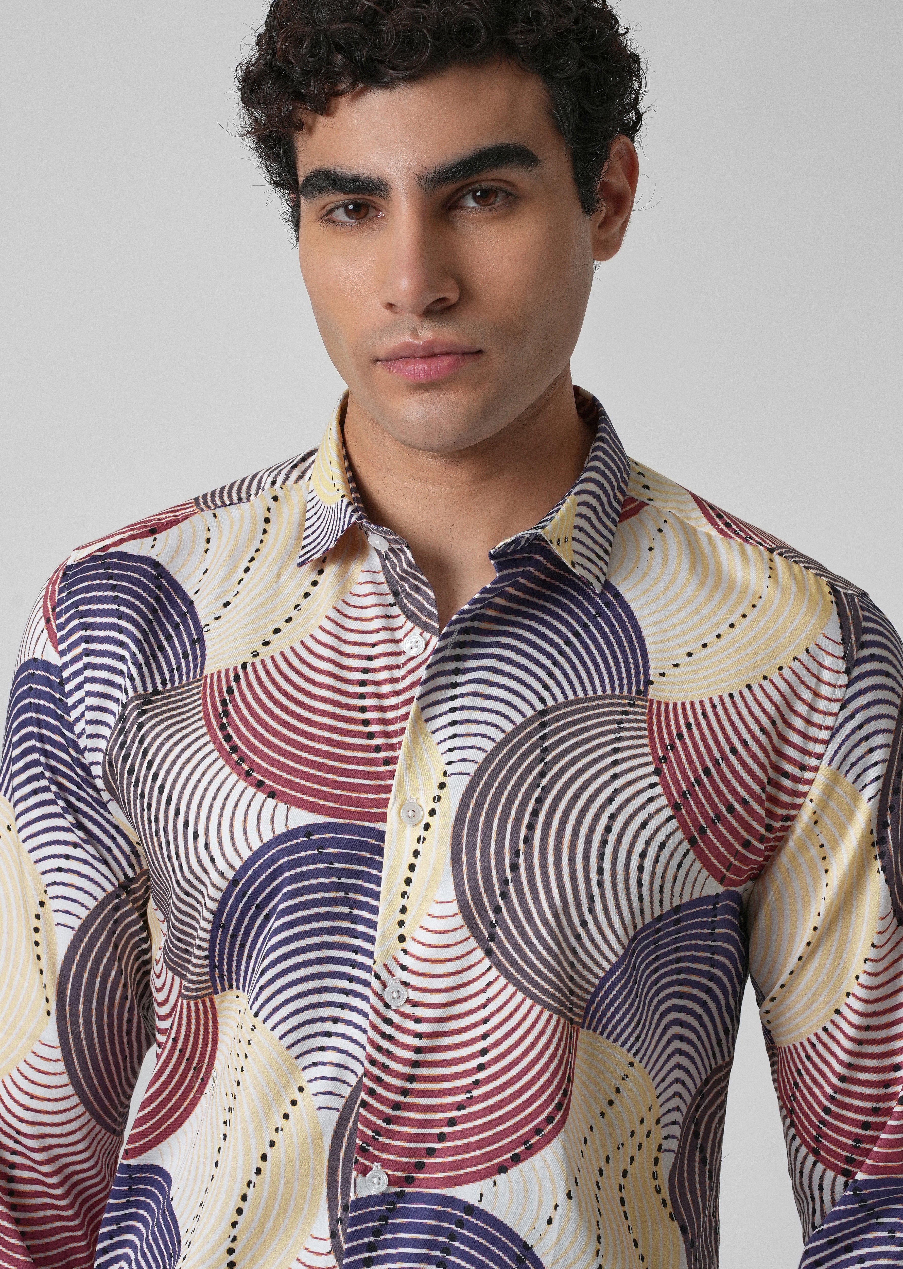 Circular Print Full-Sleeves Shirt - Image 5