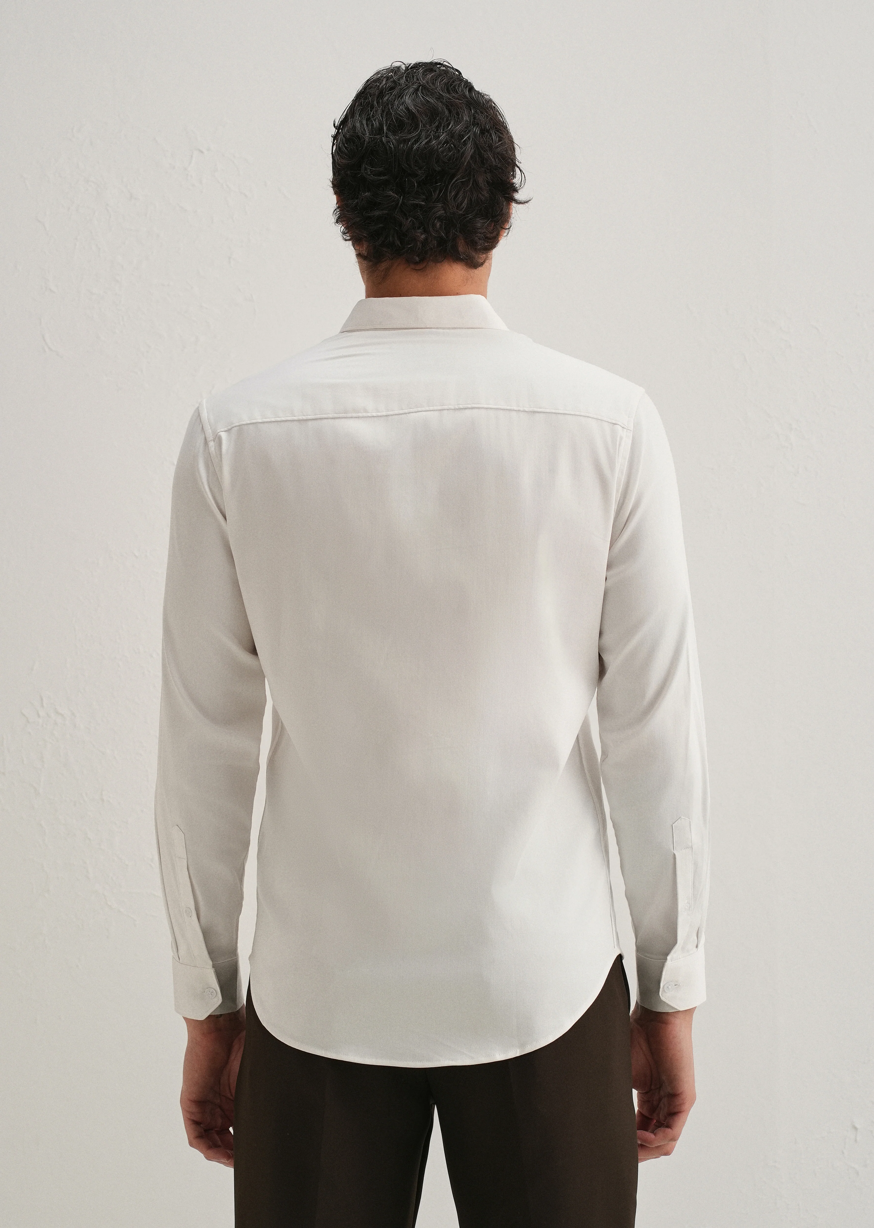 Golden Lion Brooch White Designer Shirt - Image 2
