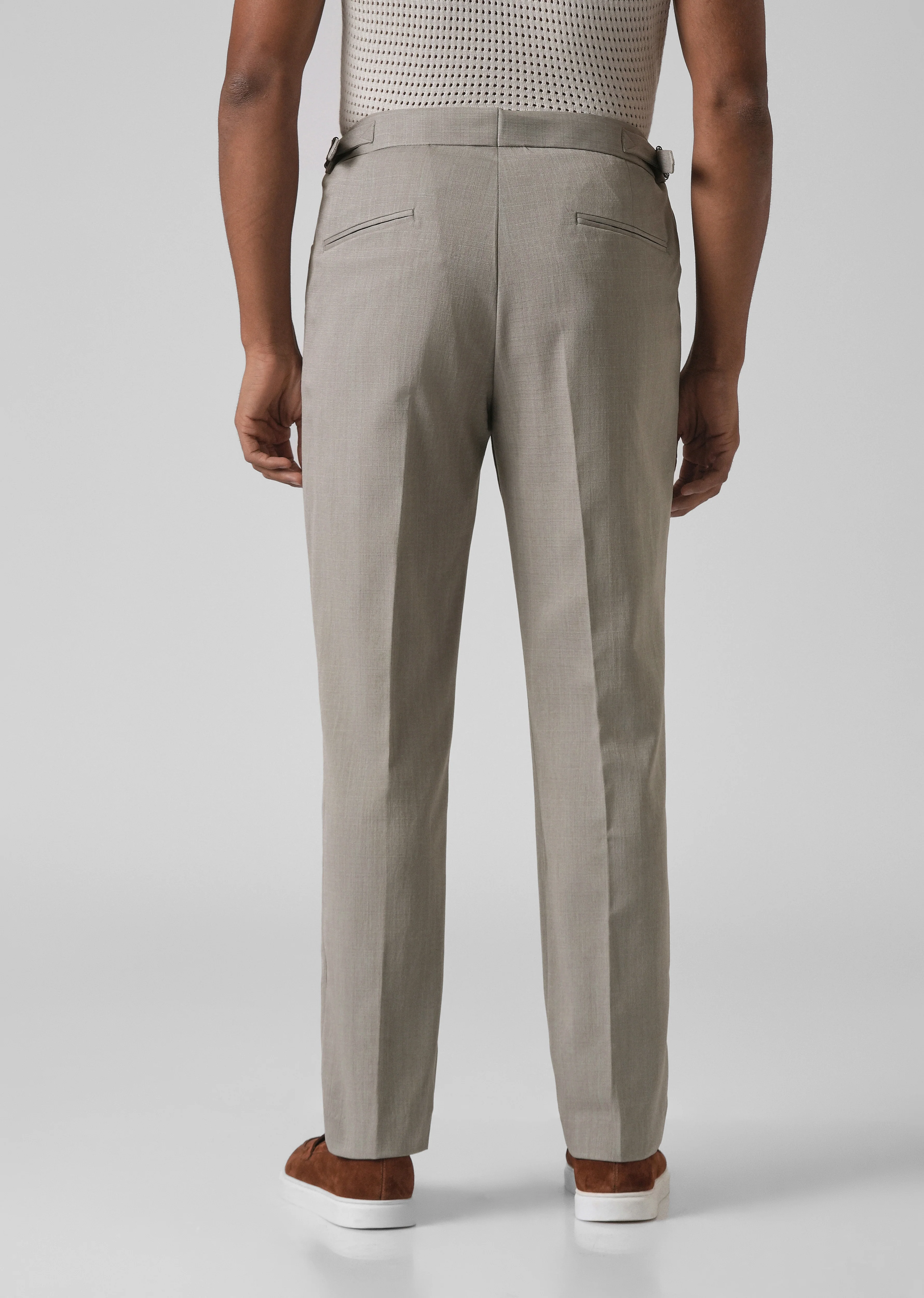 Gray Pleated Gurkha Pant - Image 2